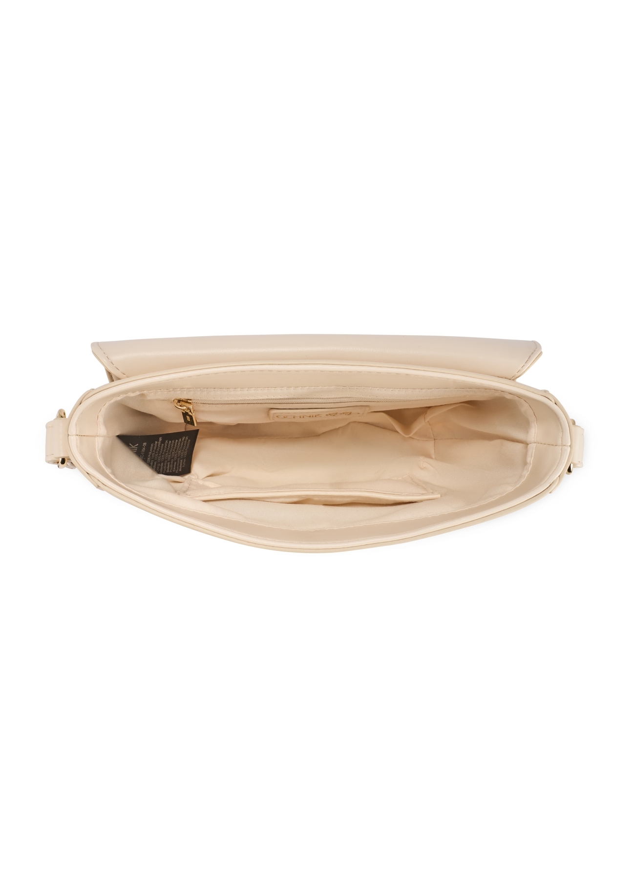 Cream semi-circular women's messenger bag TOREC-1184-0B(W26)