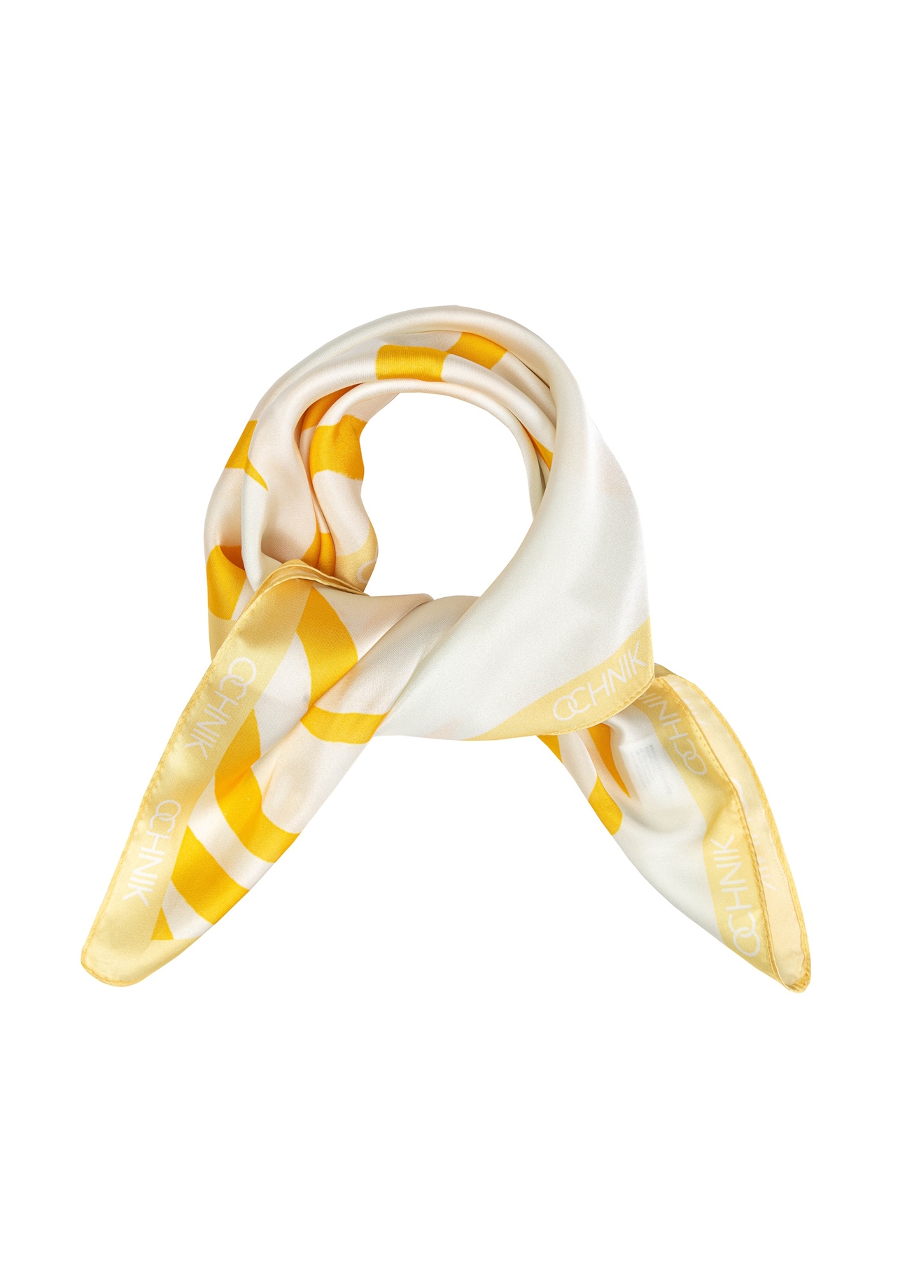 Yellow floral women's scarf SZADT-0190-21(W25)-01