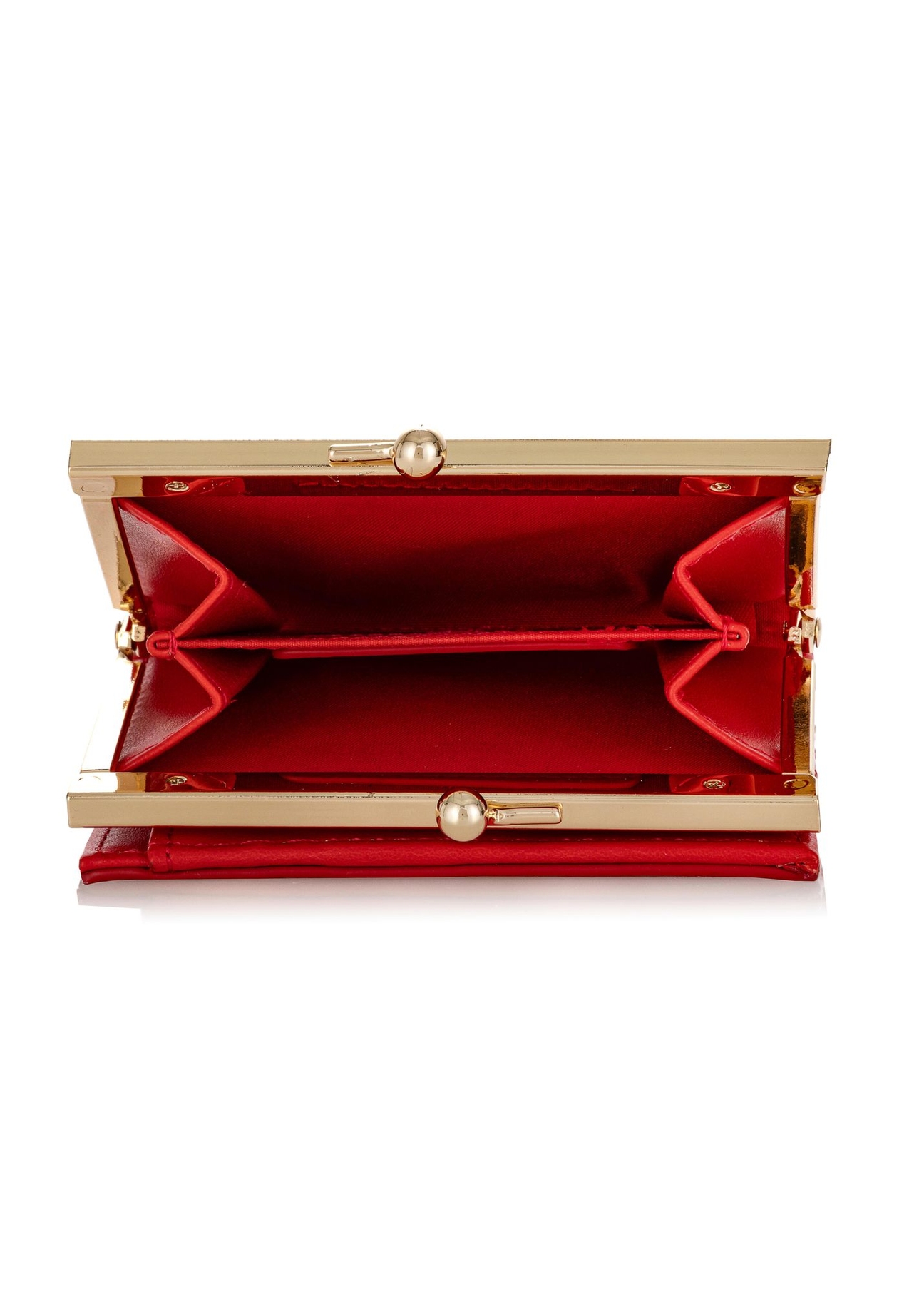 Red small women's wallet POREC-0365-42(W24)-06