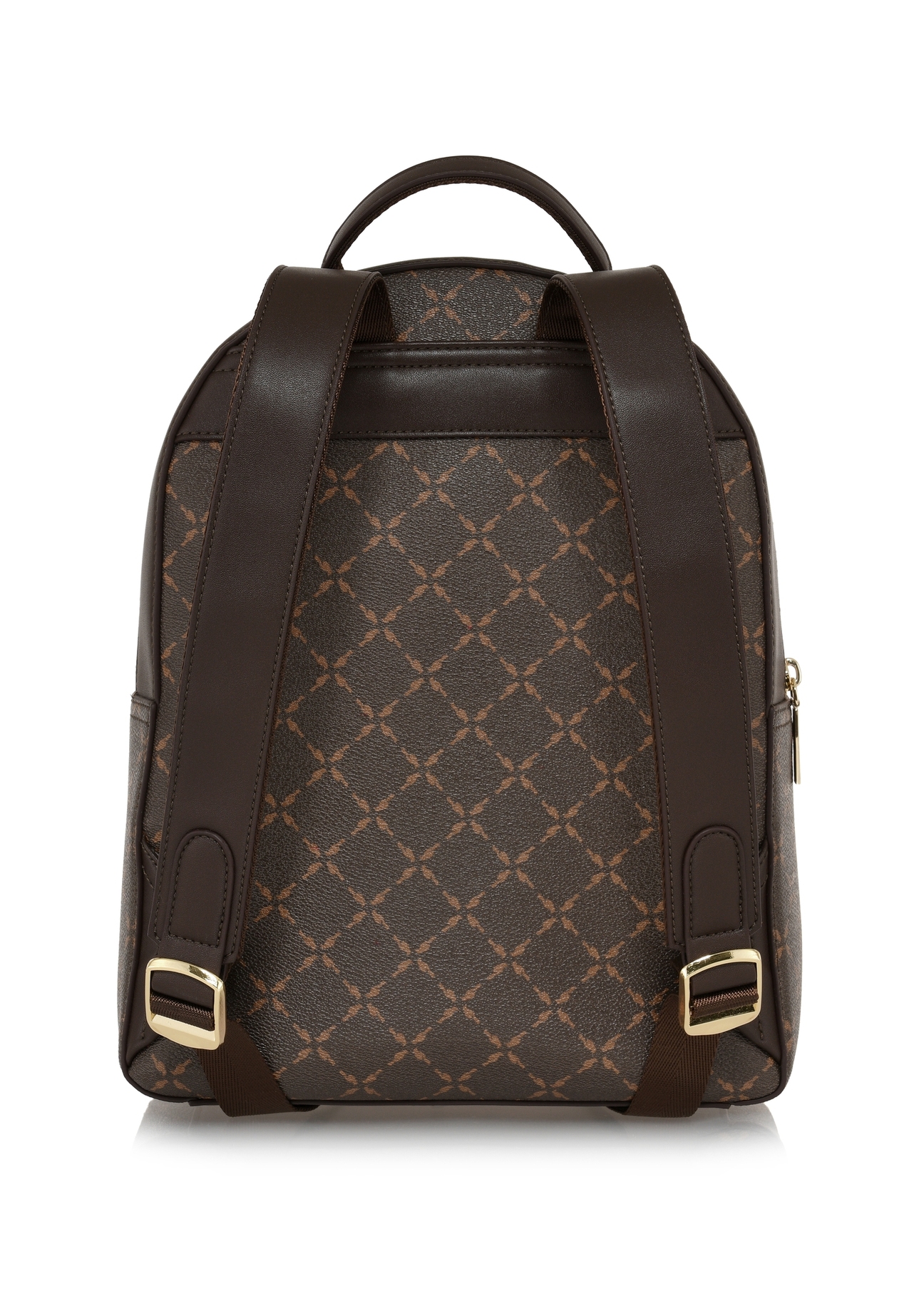 Women's backpack with monogram TOREC-0980A-89(Z25), product view from the back on a white background.