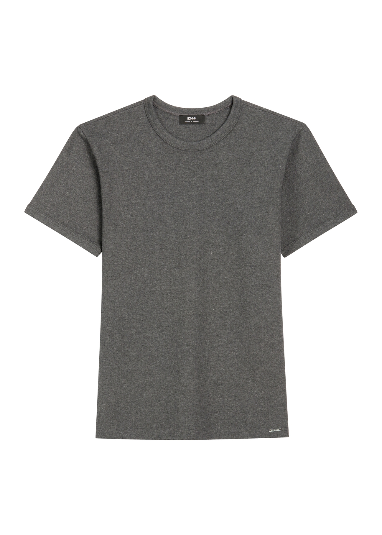 Men's graphite cotton T-shirt TSHMT-0153-9D(Z26), front product view on a white background.
