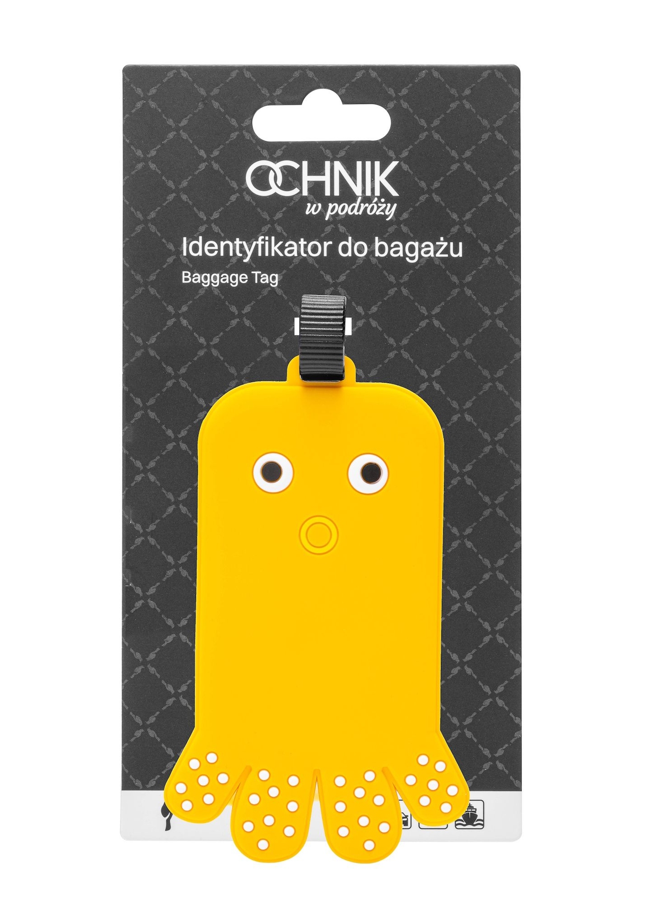Luggage tag AW-012-0004-2B(W26), front product view on white background.