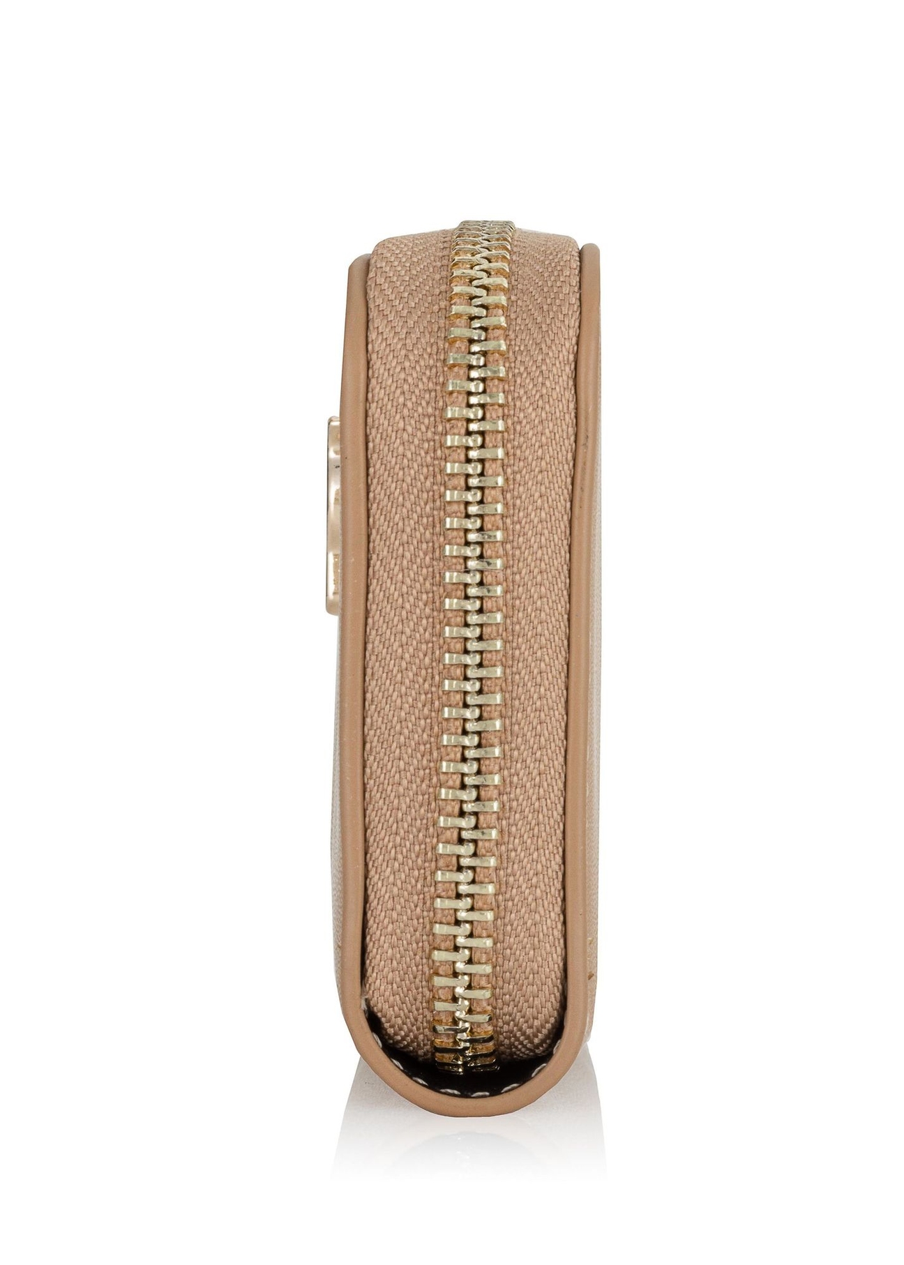 Women's small beige wallet with strap POREC-0319-81(W23)-03