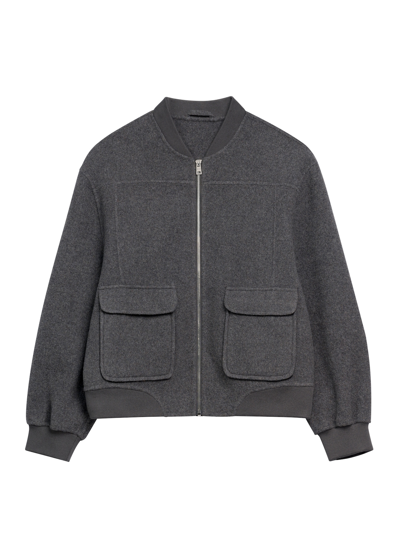 Women's short wool jacket PLADT-0079-9D(Z26), front product view on white background.