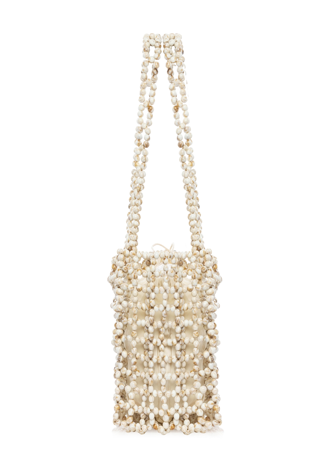 Women's beaded handbag TOREC-1144-0C(W26) - side view of the product, on a white background.