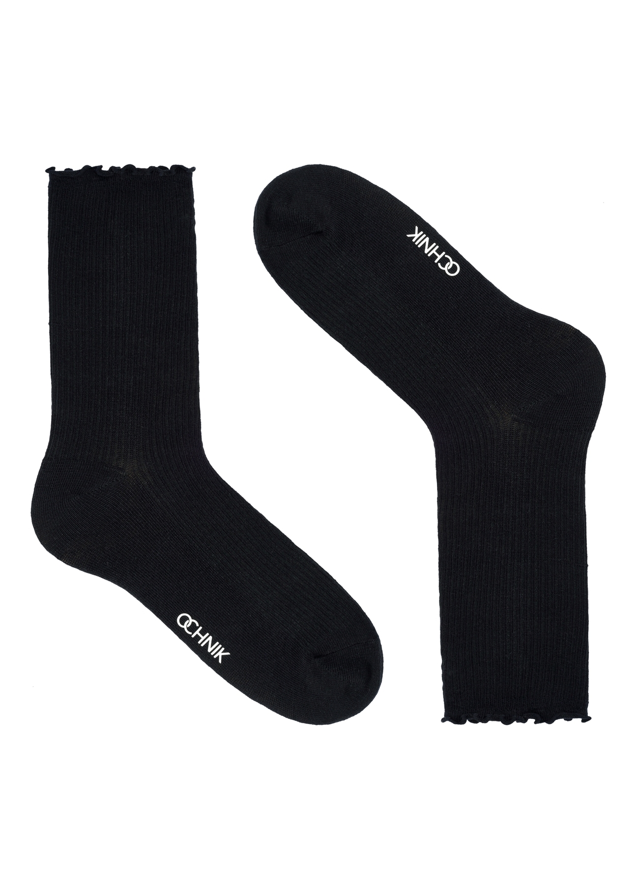 Set of women's socks in black ZESDT-0037-99(Z25), view of one pair of the product on a white background.