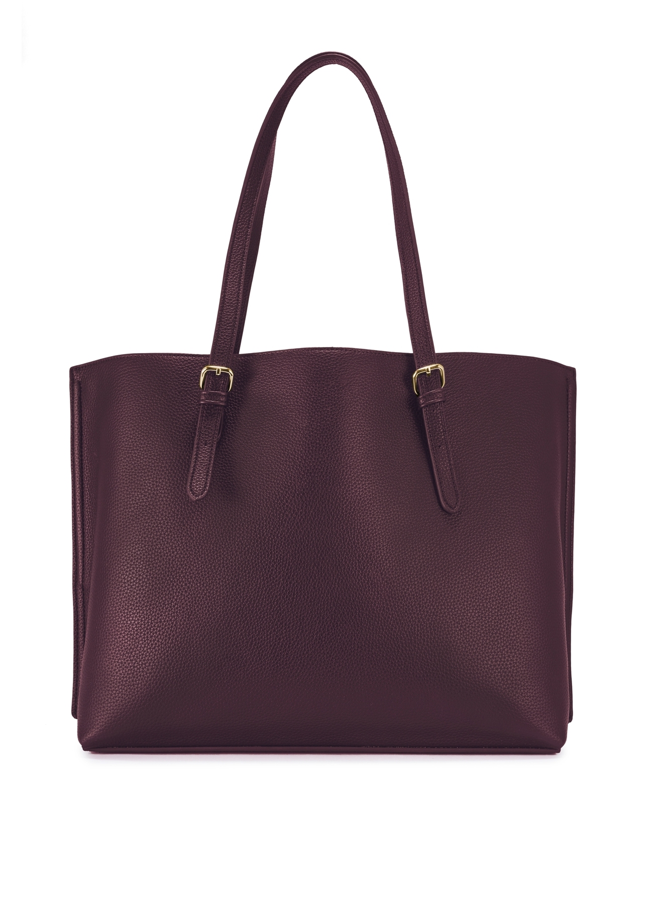 Burgundy large shopper bag TOREC-1088-49(Z25)