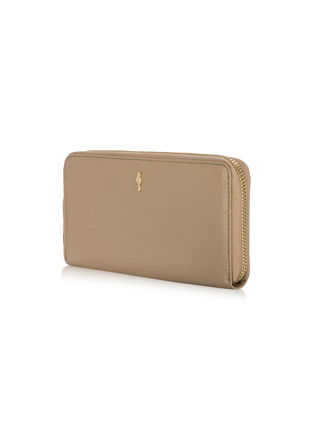 Large beige leather women's wallet PORES-0800B-80(W24)-02