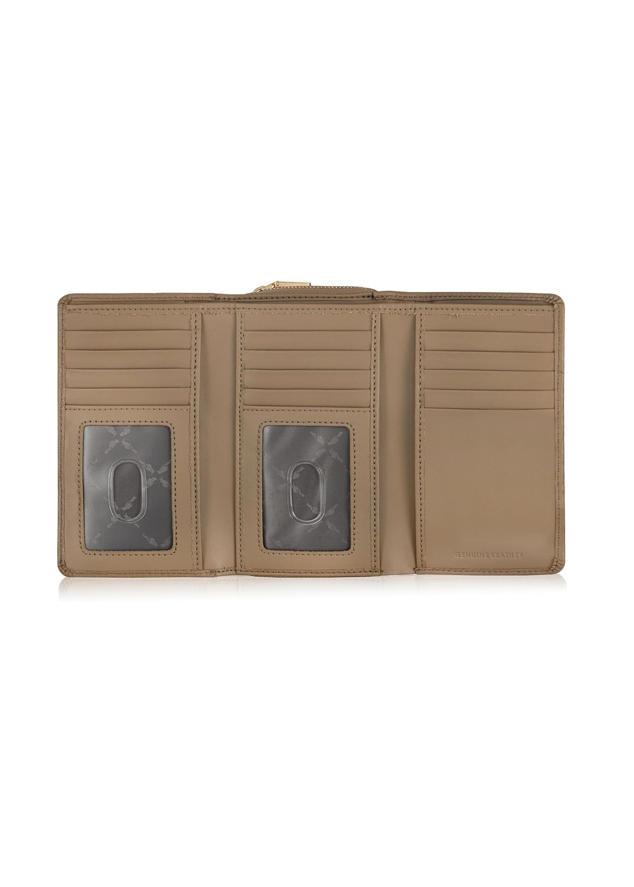 Large beige leather women's wallet PORES-0801B-80(W24)-06