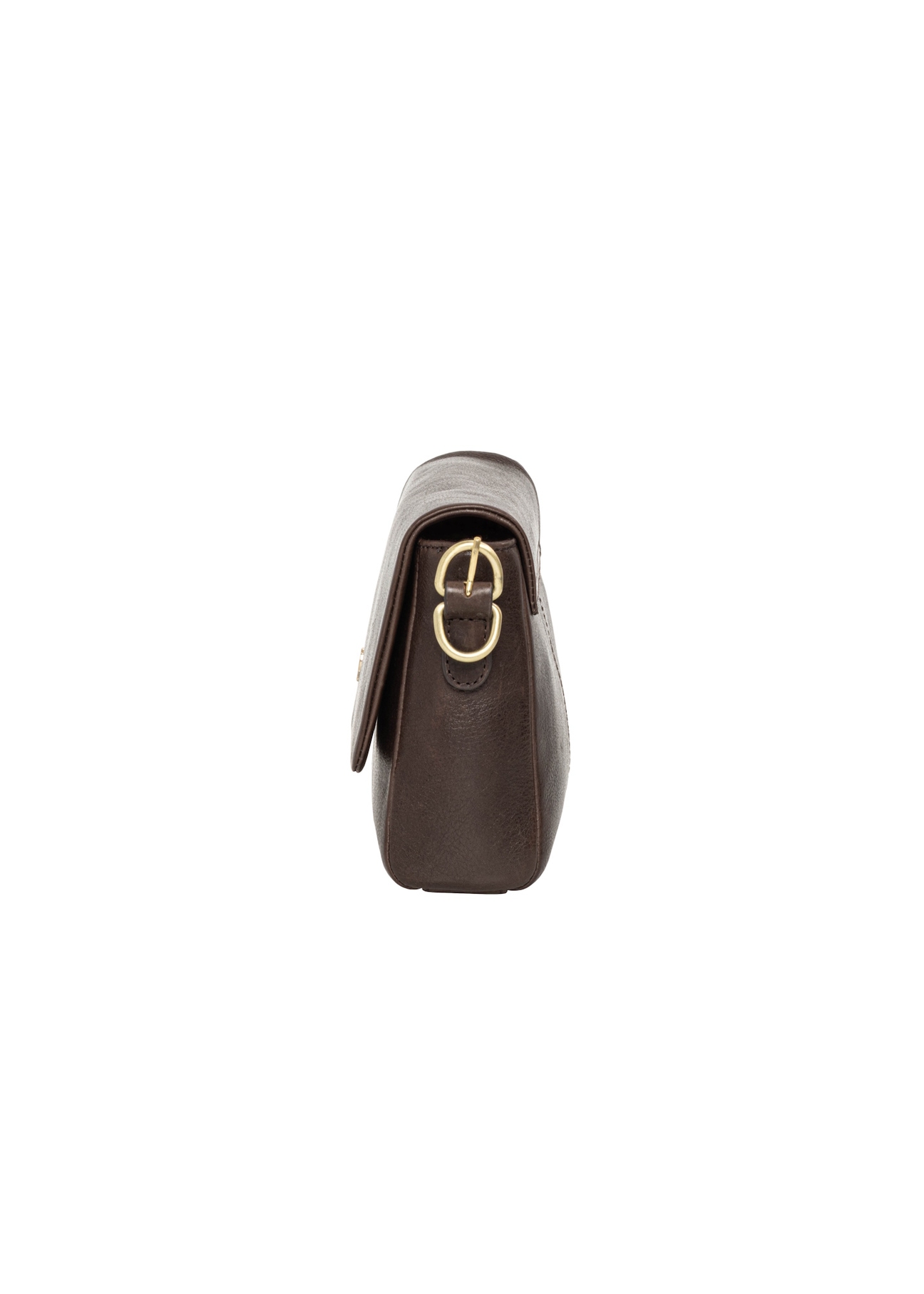 Brown leather women's handbag TORES-1377-1H(Z26), side product view on white background.
