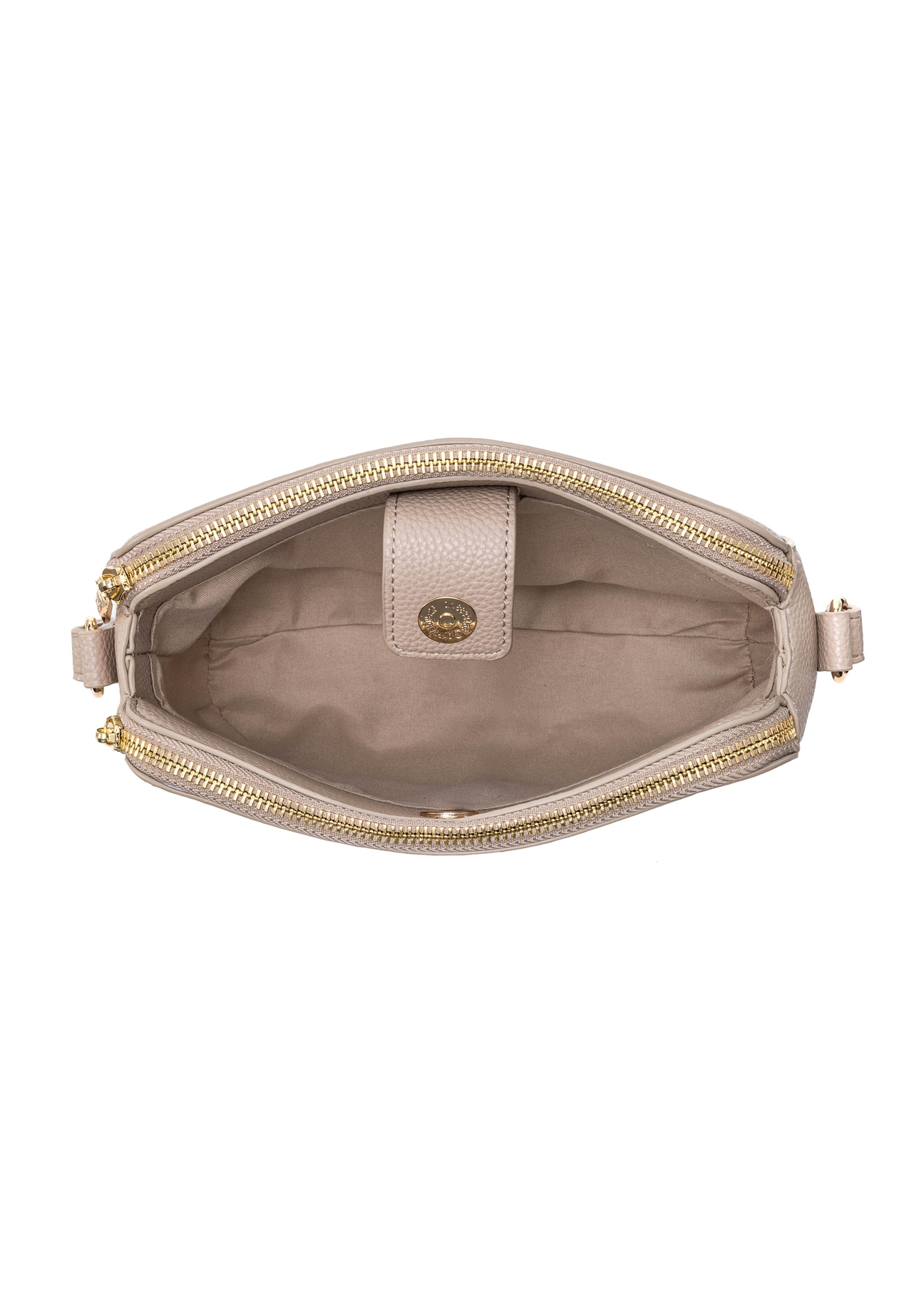 Light beige small women's handbag TOREC-0830B-80(Z25), product view from above on white background.