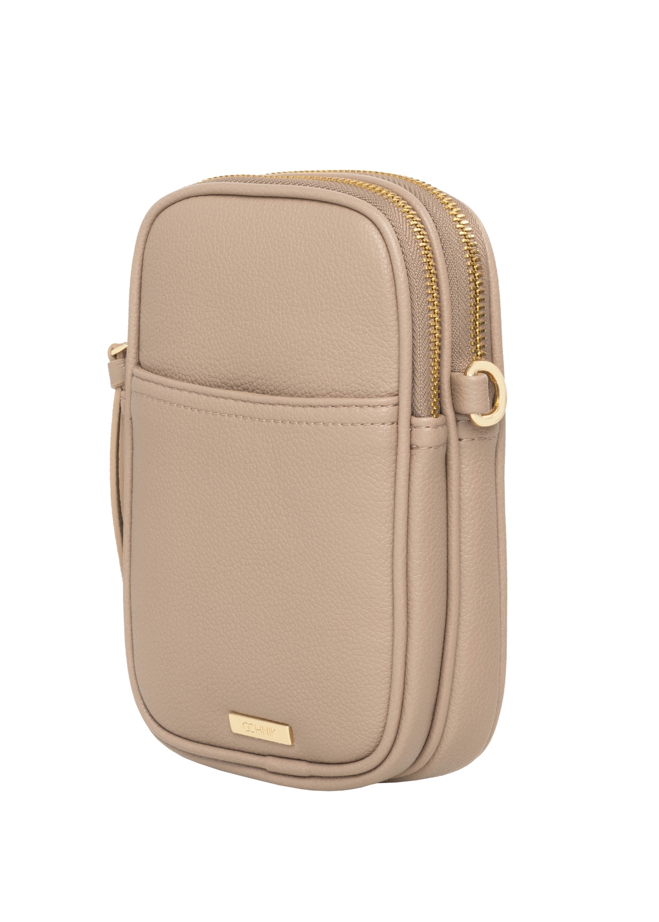 Beige mini women's phone bag TOREC-1368-1B(Z26), diagonal product view on a white background.