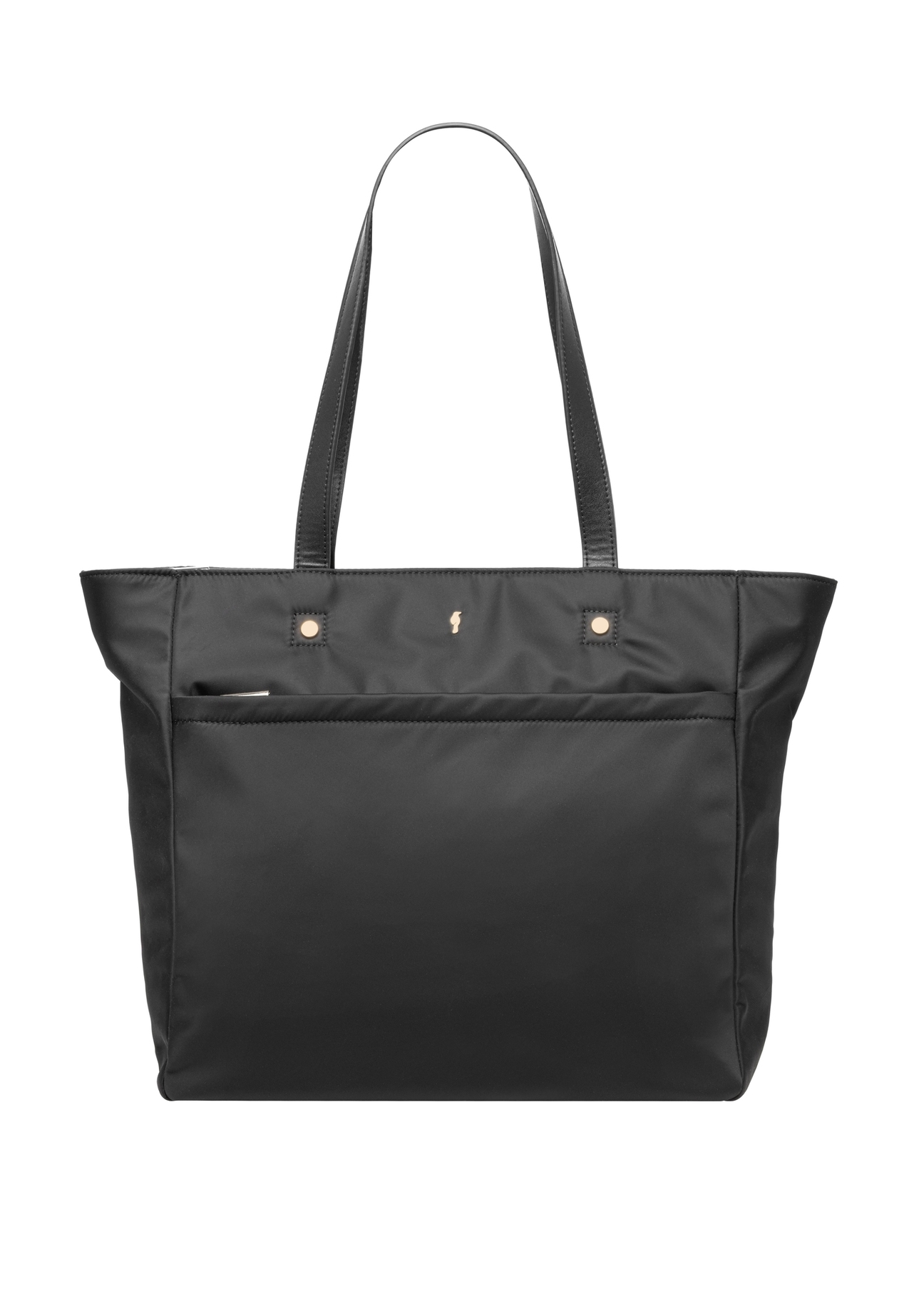 Large black shopper bag TOREN-0353-99(Z26), front product view on white background.