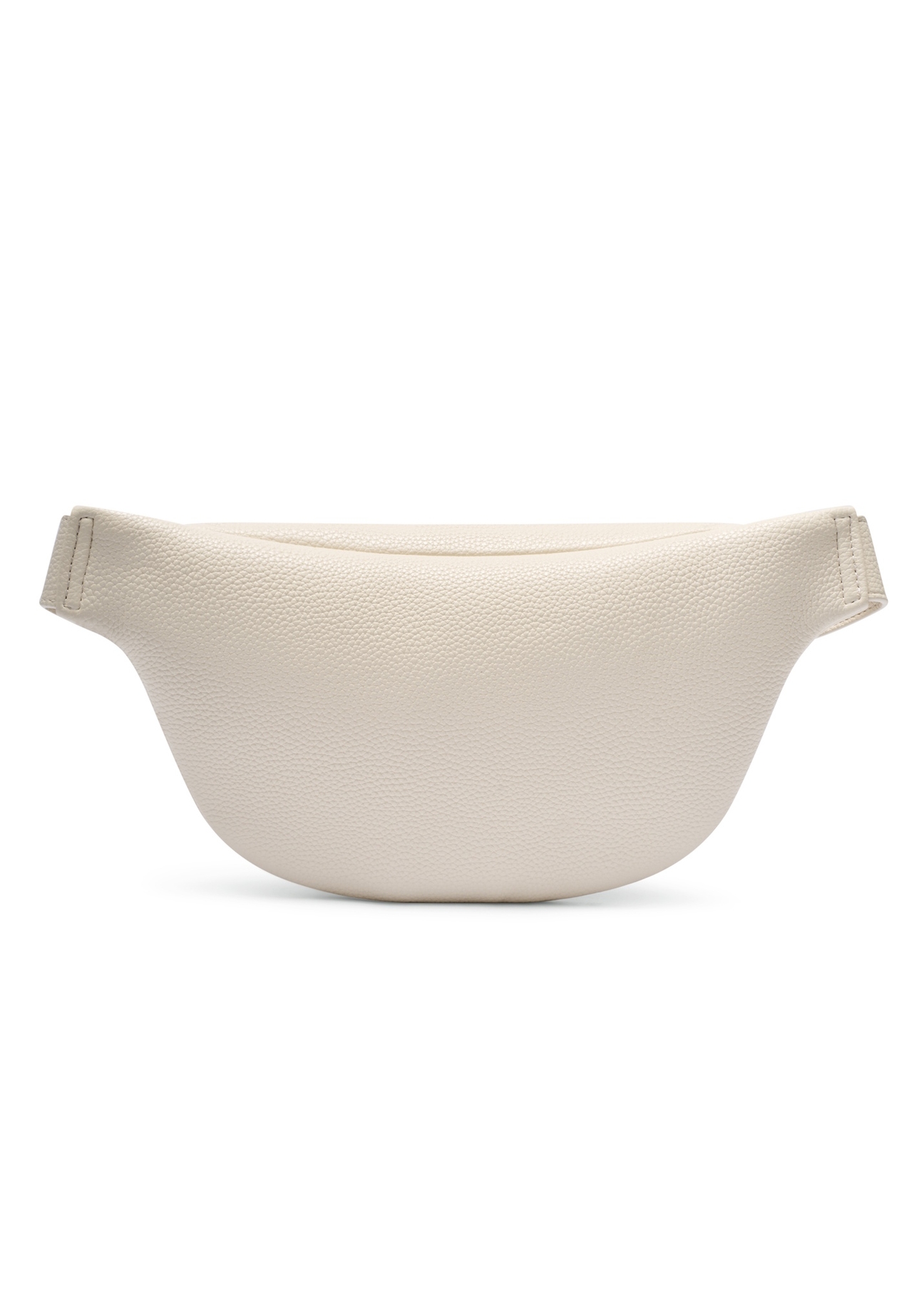 Cream women's waist bag with monogram TOREC-1158-0B(W26), back view of the product on a white background.