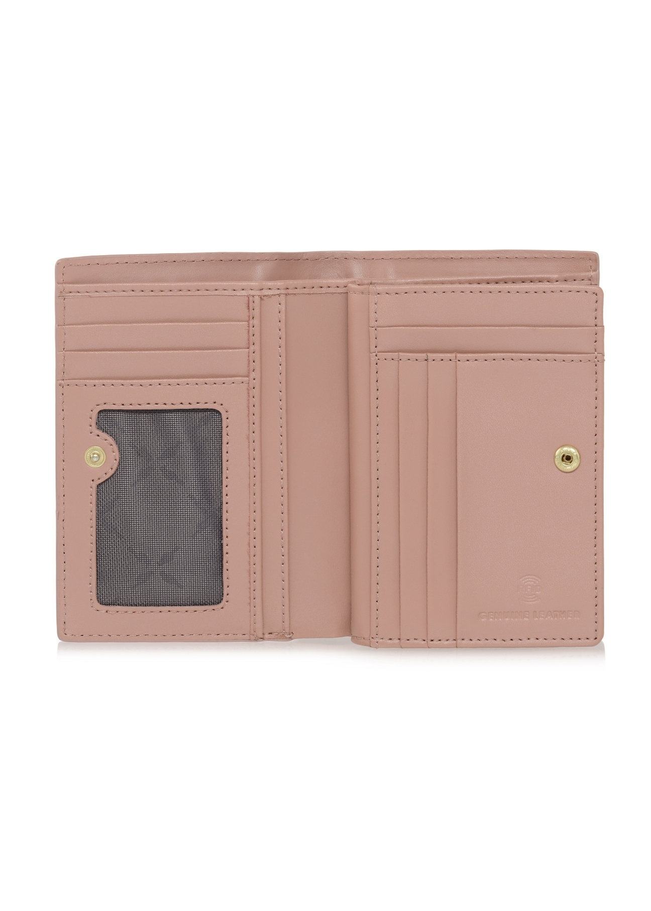 Pink leather women's wallet PORES-0834-31(W23)-04