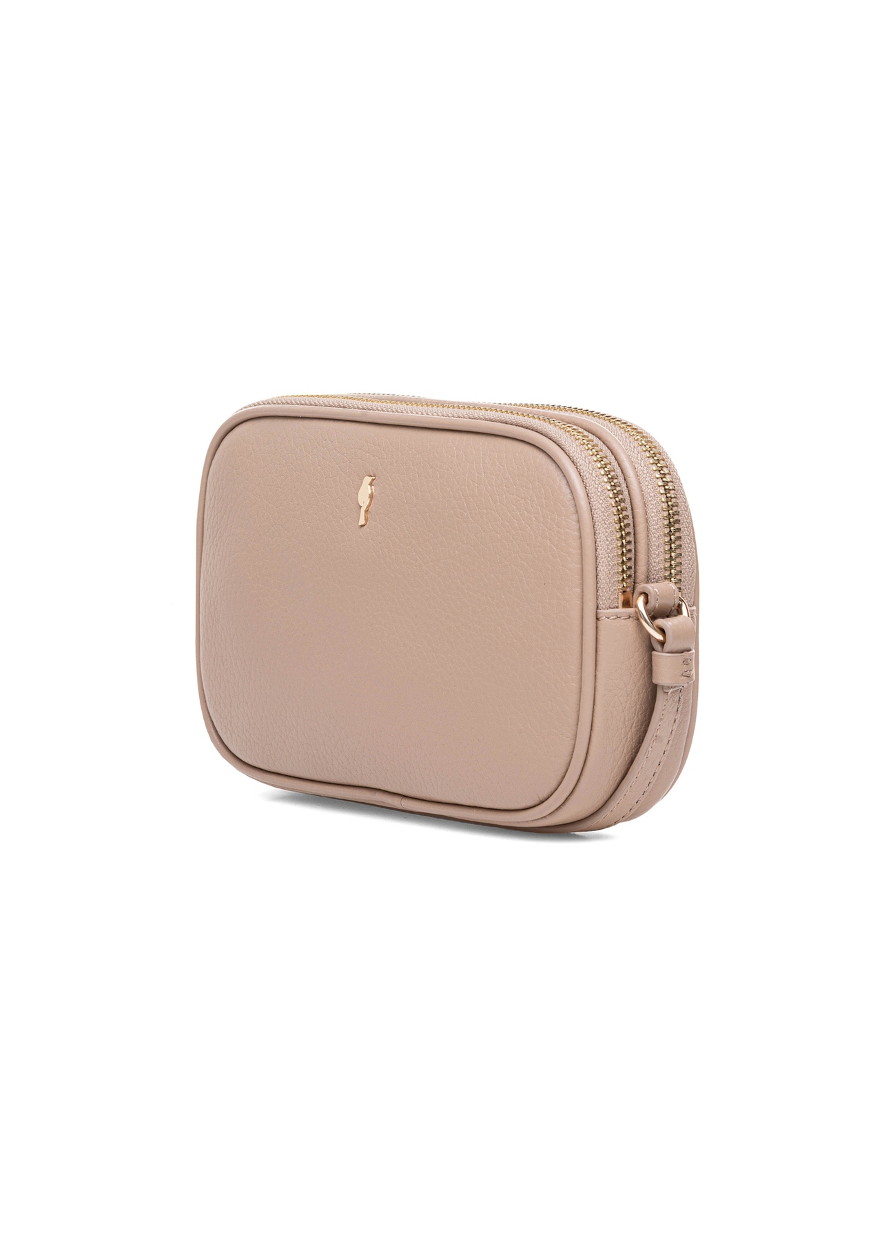 Small beige leather women's handbag TORES-0466D-81(Z25), diagonal product view on white background.