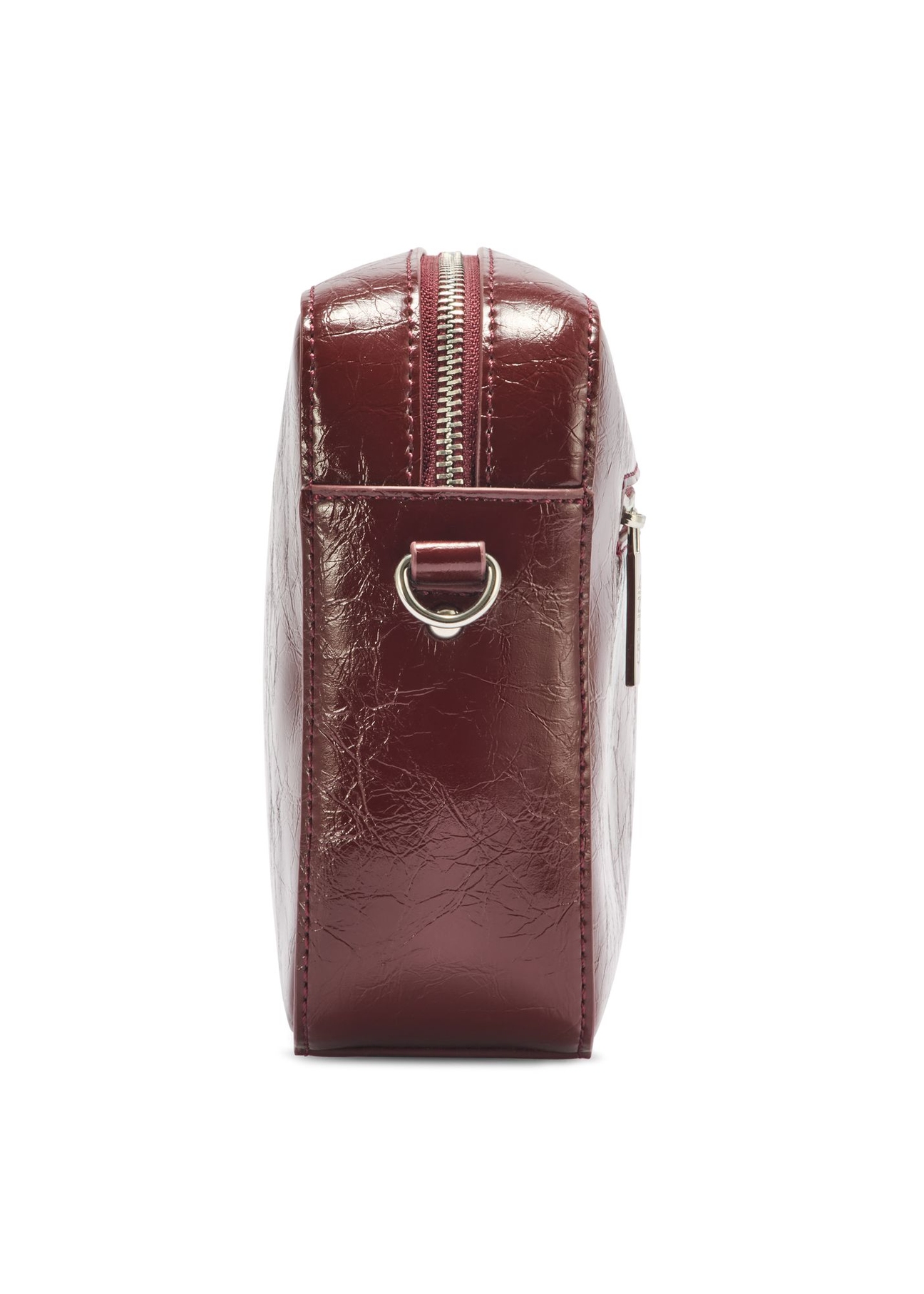 Burgundy women's handbag TOREC-0003J-49(Z25) - side view of the product on a white background.