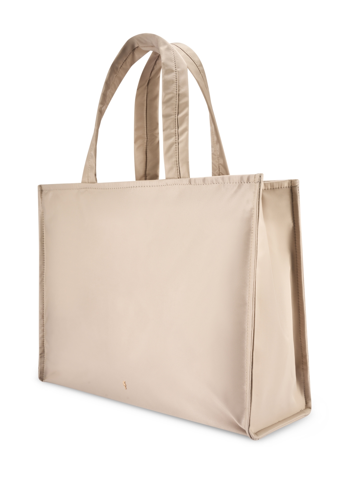 Beige large women's bag TOREN-0343-1A(W26), diagonal product view on a white background.