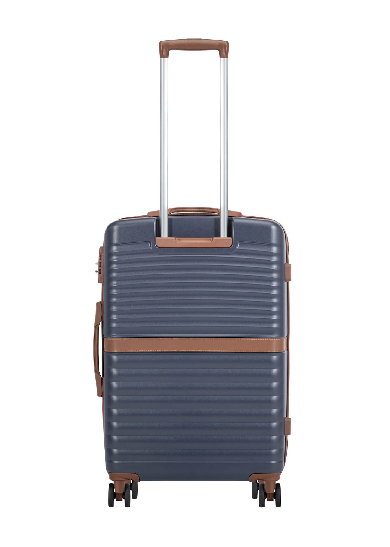 Medium suitcase on wheels WALAB-0084-7D-24(W26), product view from the back on a white background.