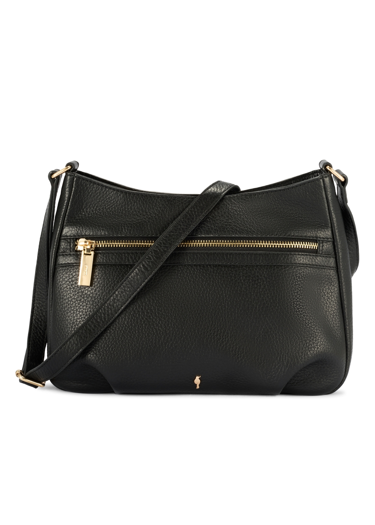 Black women's shoulder bag TORES-1213-9I(W26), product view from the front on a white background.