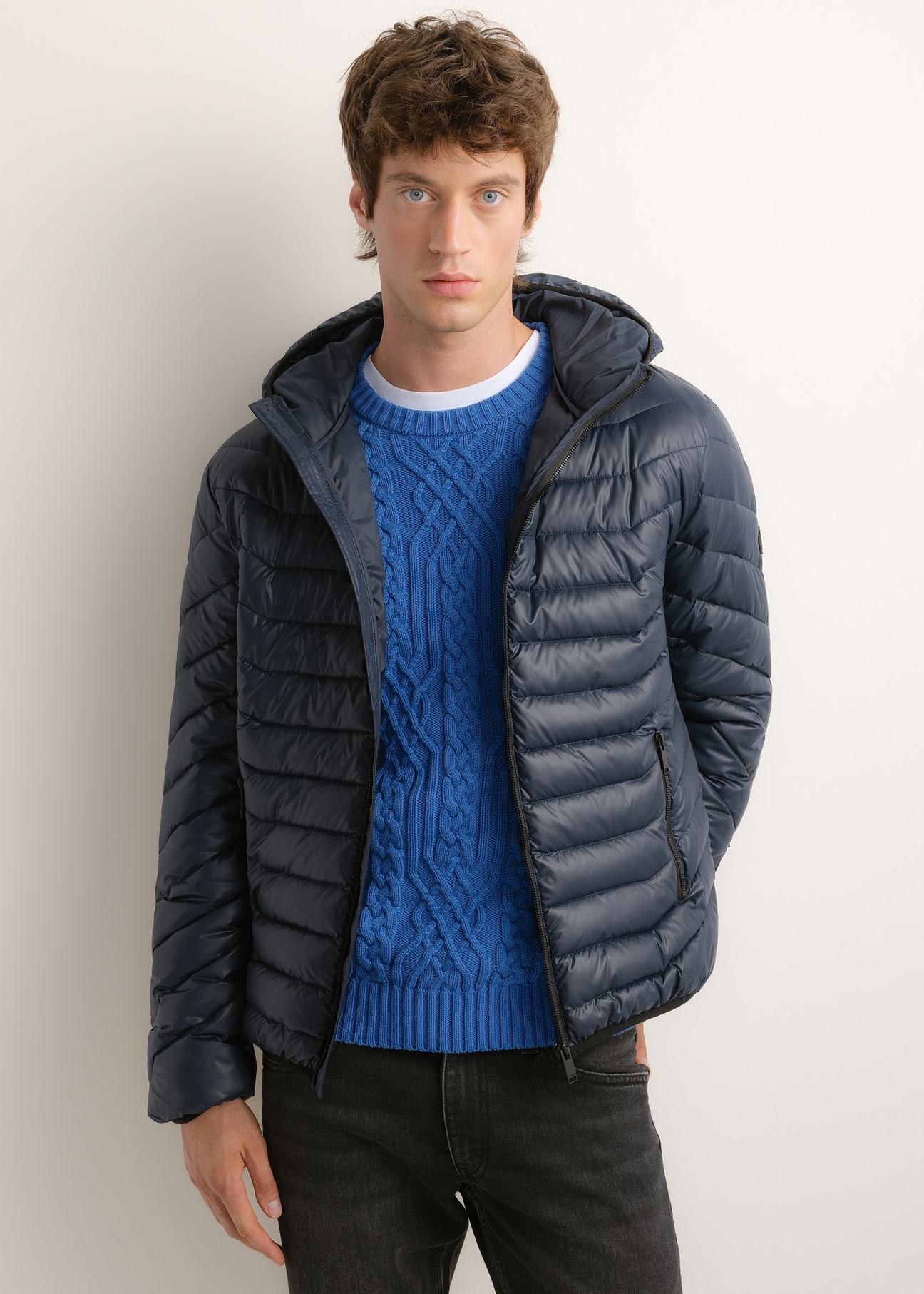 Men's navy blue jacket KURMT-0380-7E(Z26)