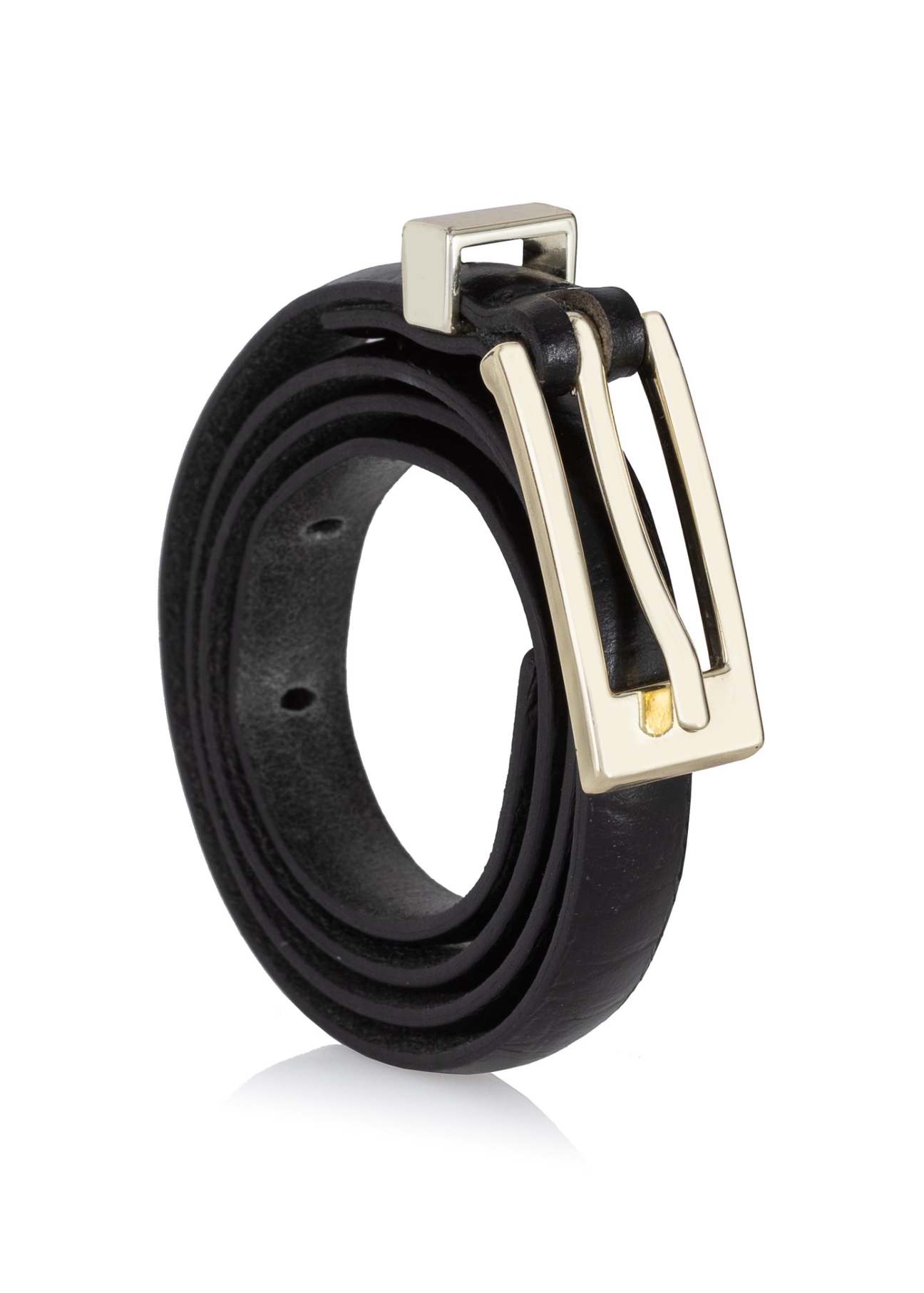 Thin leather women's croco belt PASDS-0150C-97(Z23)-02