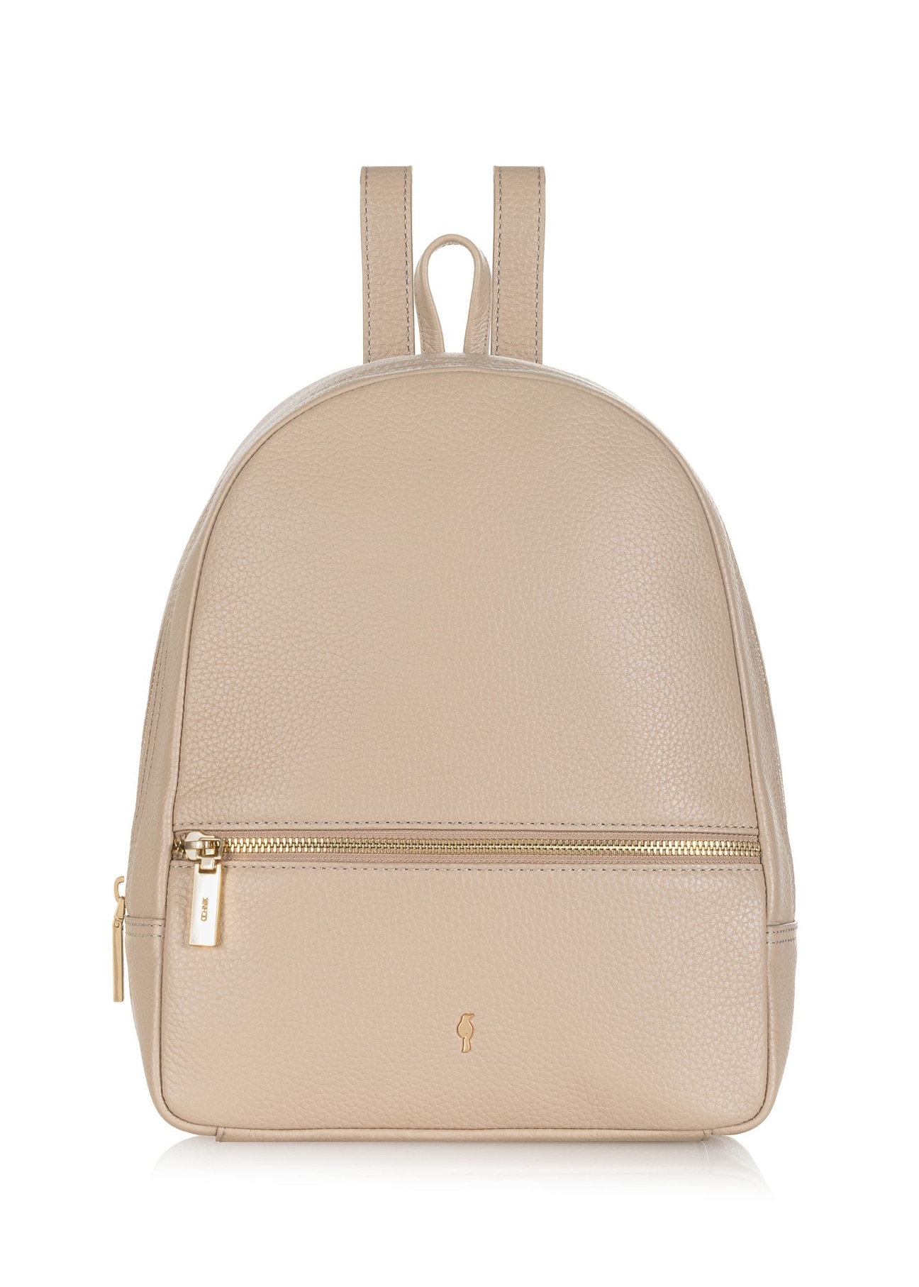 Beige leather women's backpack TORES-0898C-80(W25)-01
