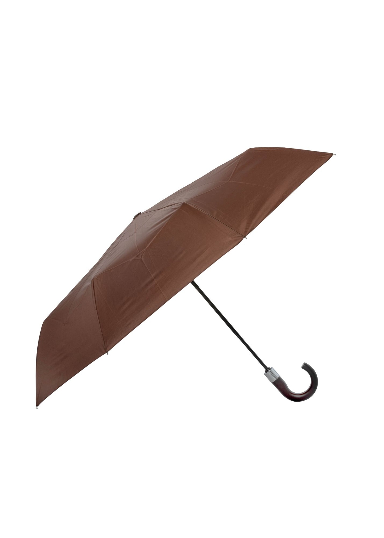 Brown men's umbrella PARSM-0001-1H(W26) - front product view, on white background.