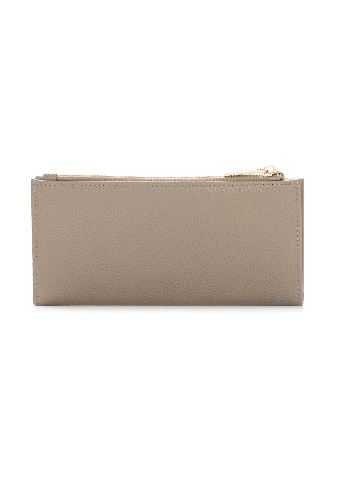 Beige women's wallet POREC-0429-1B(W26), product view from the back on a white background.