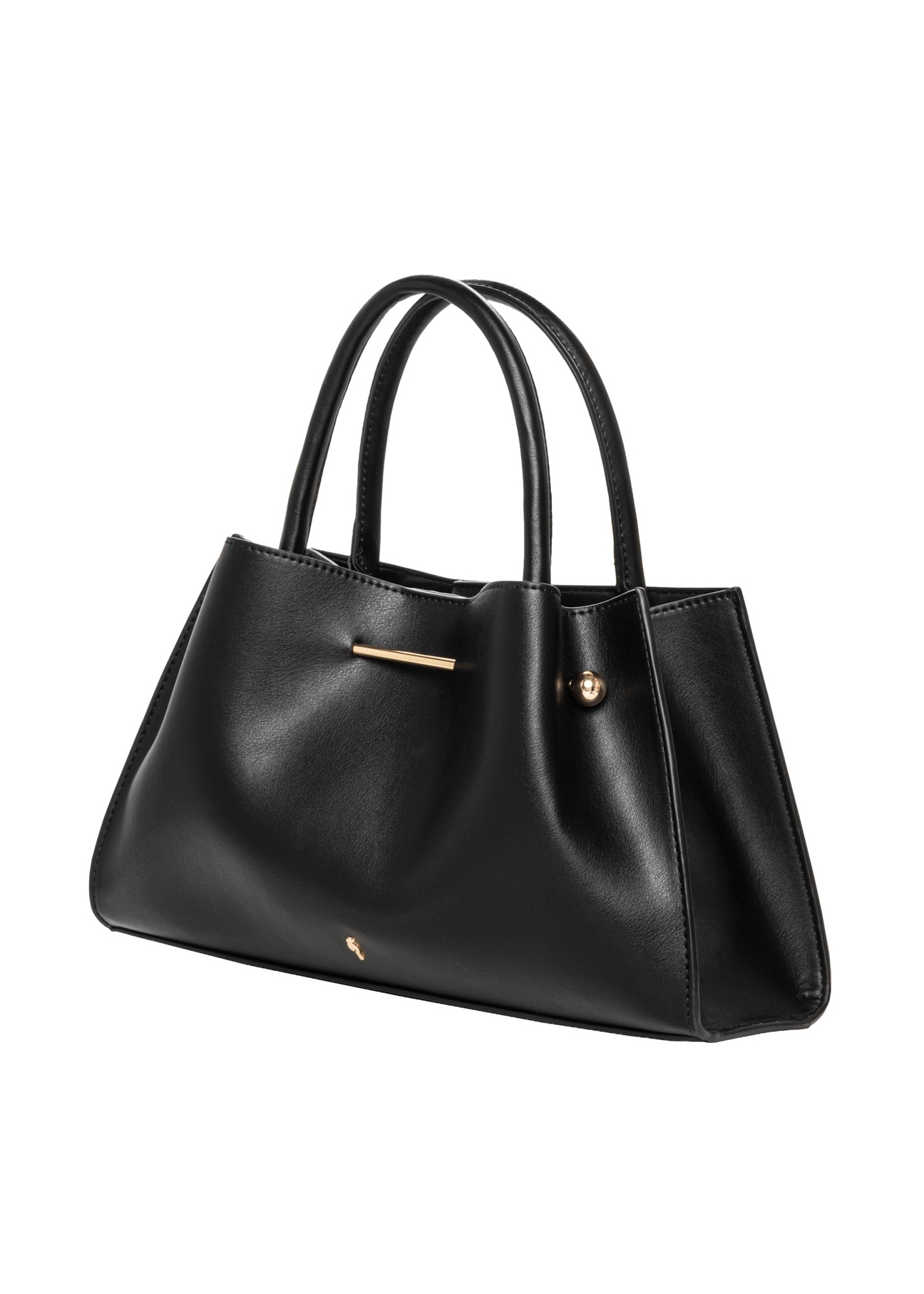 Black women's faux leather handbag TOREC-1387-99(Z26), angled product view on a white background.