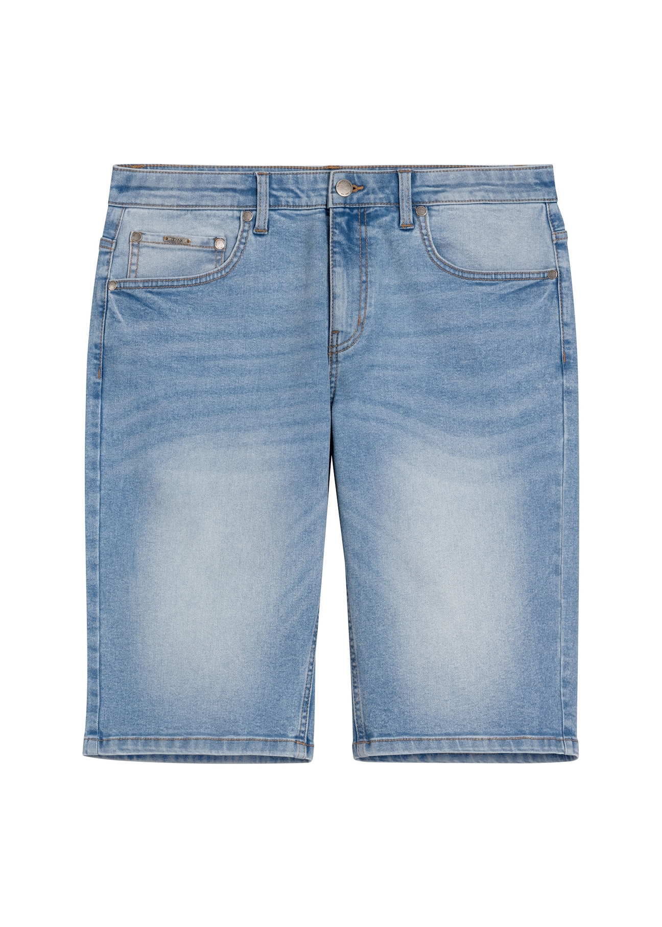 Men's blue denim shorts SZOMT-0037-7B(W26), front product view on white background.