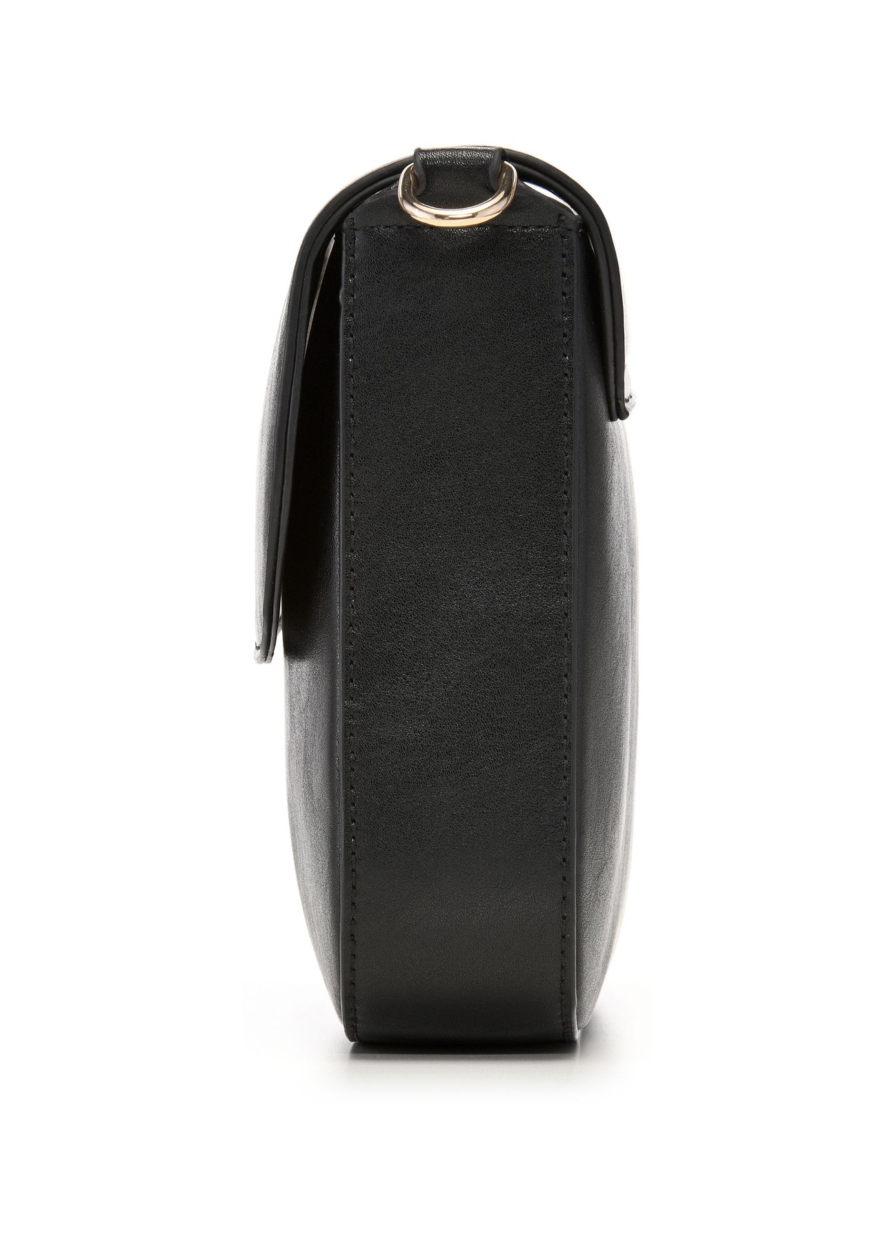Black women's shoulder bag TOREC-1262-9F(Z26) - side view of the product, on a white background.