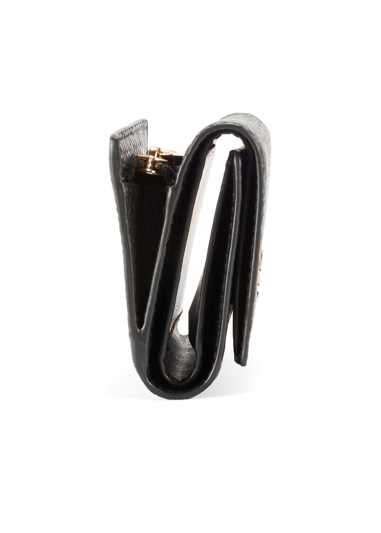 Small women's leather wallet PORES-0973-99(Z25), side product view on white background.