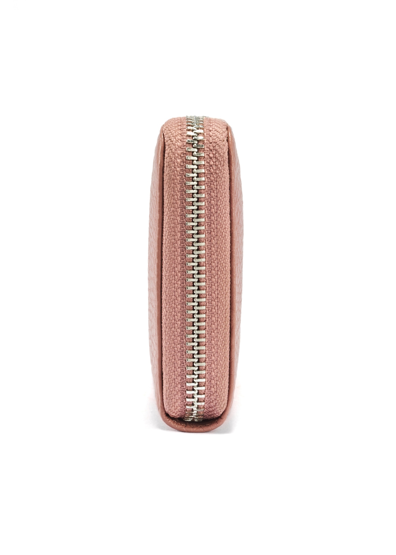 Large pink leather women's wallet PORES-0800F-31(W25), side view of the product on a white background.