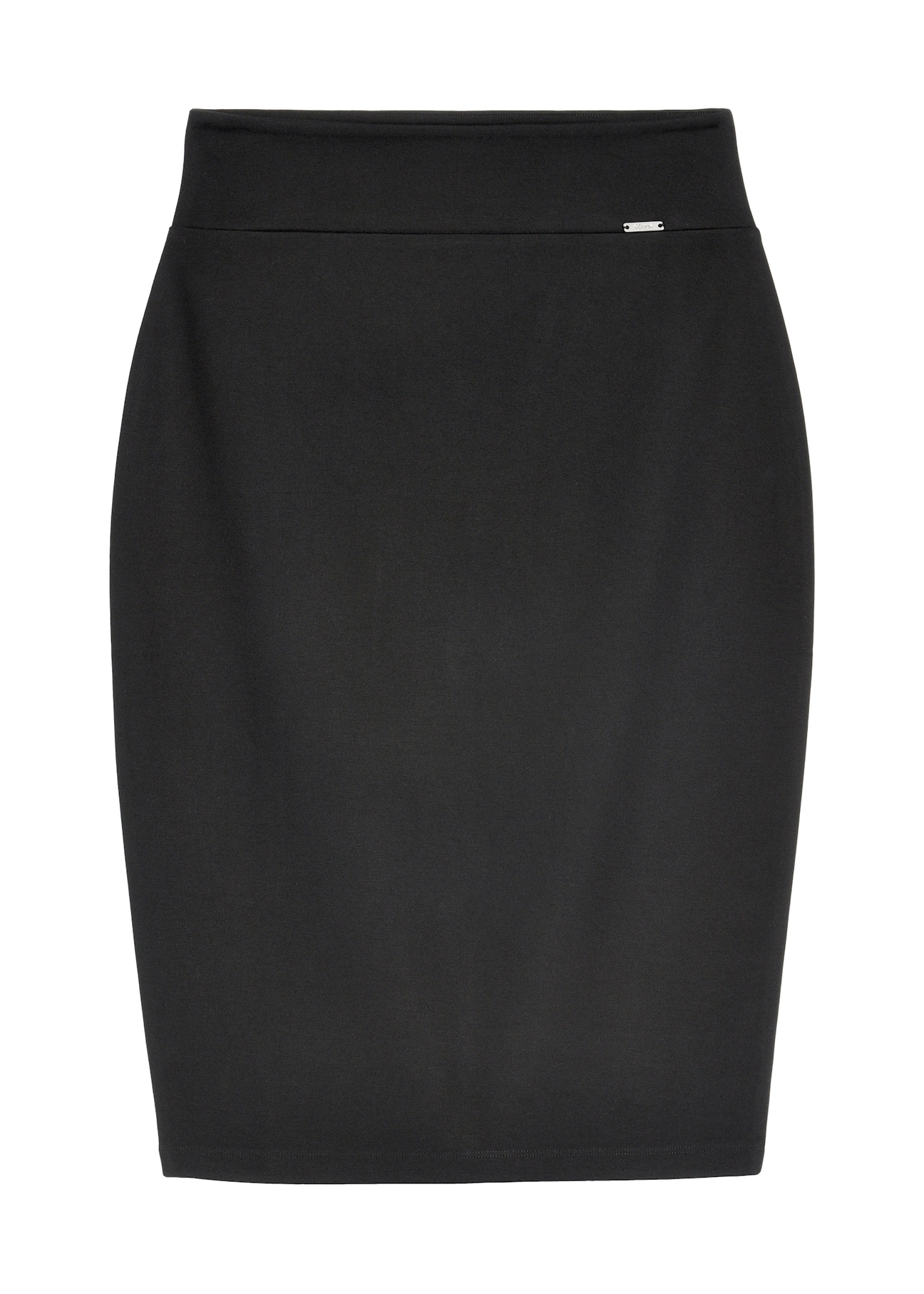 Women's black pencil skirt SPCDT-0092-99(Z25), product view from the front on a white background.