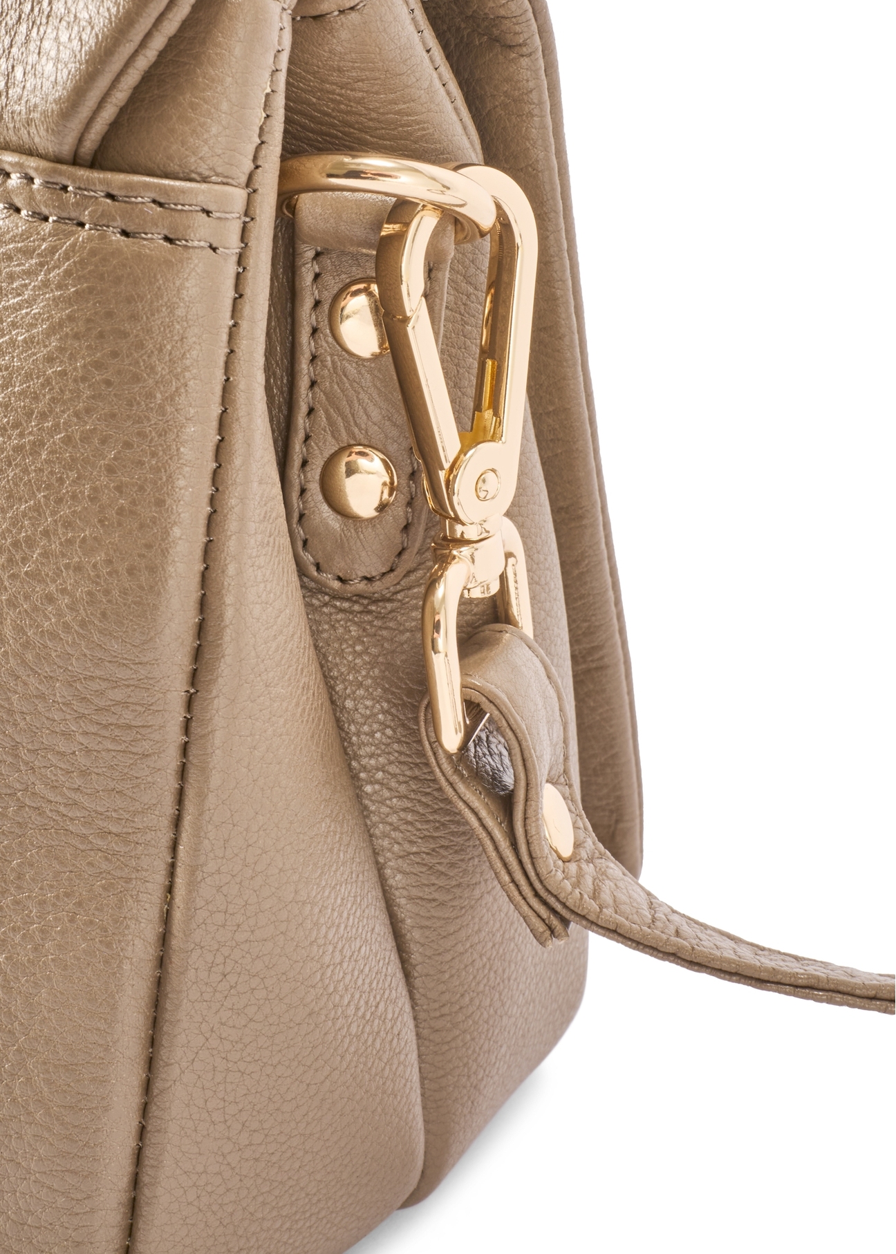 Dark beige leather women's handbag TORES-0911F-1K(W26)