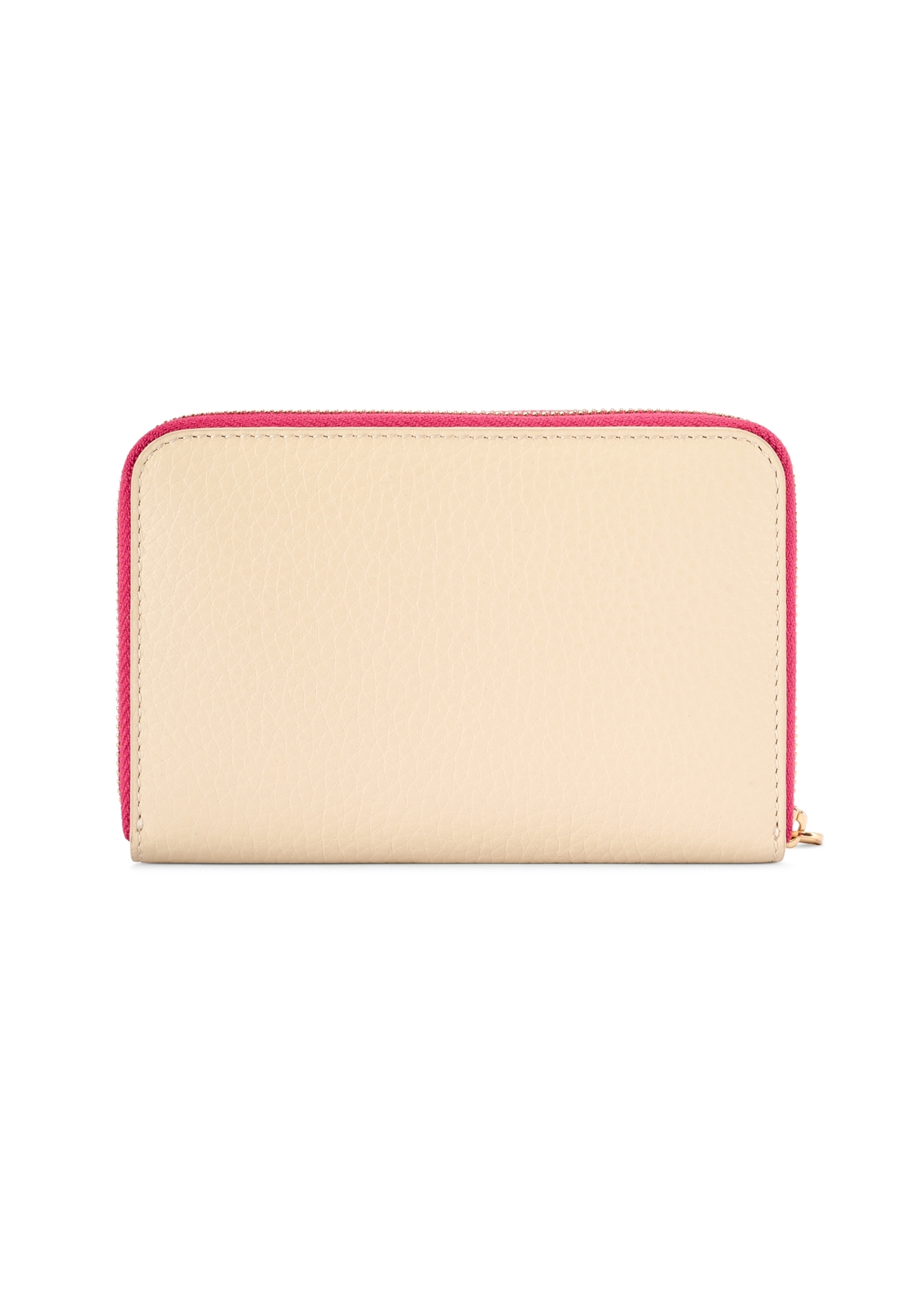 Medium women's leather wallet PORES-0981-0P(W26), back view of the product on a white background.