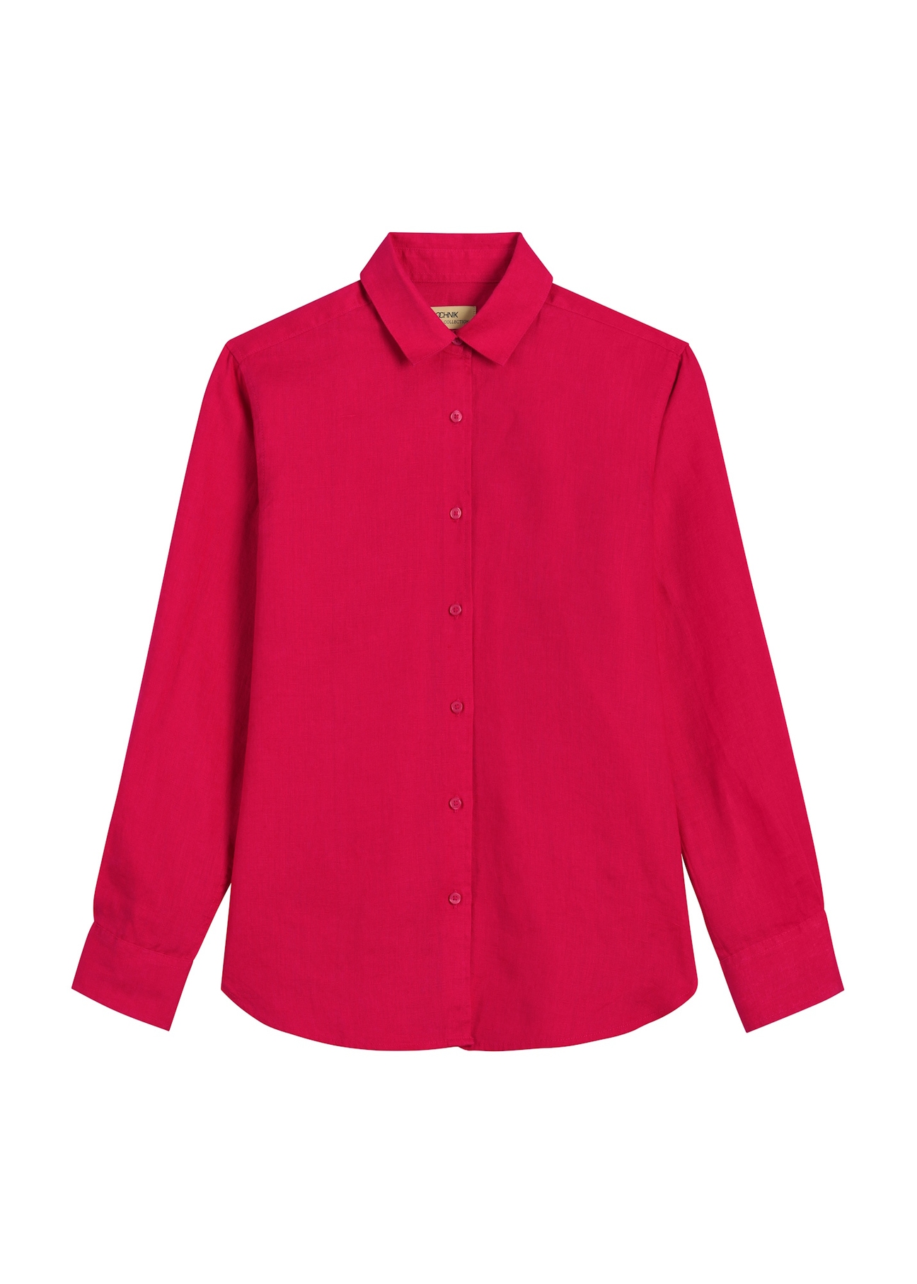 Women's fuchsia linen shirt KOSDT-0163A-5E(W26)