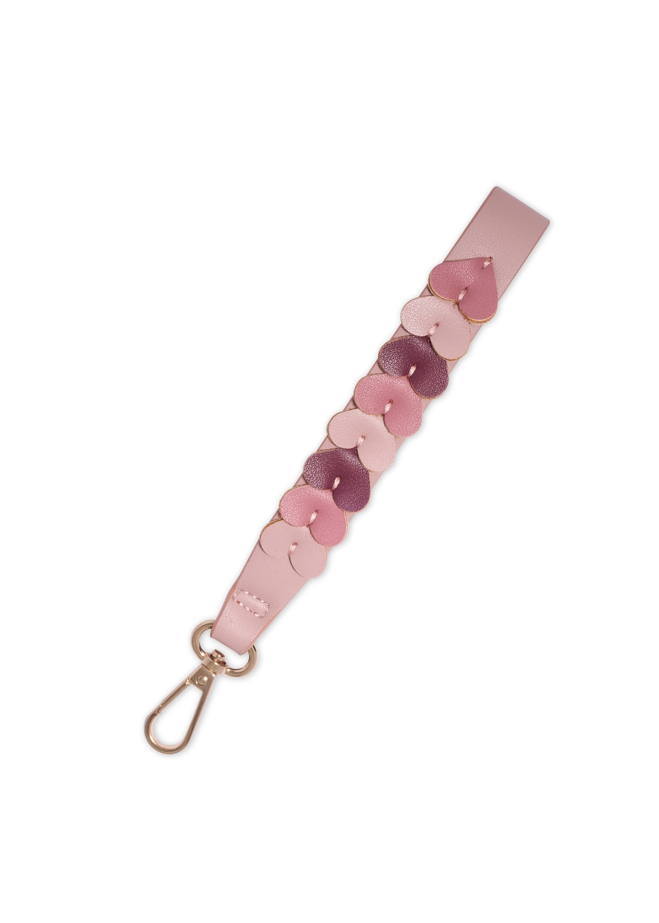 Pink women's wallet with a strap POREC-0436-5A(Z26), view of the strap against a white background.