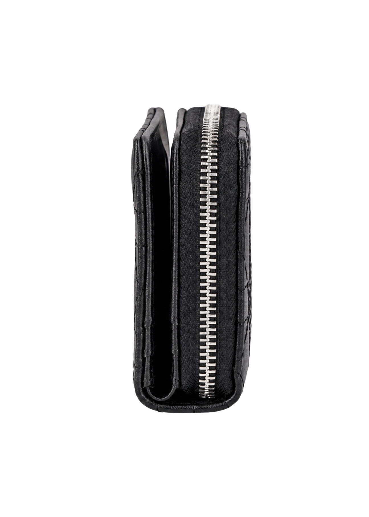 Medium women's wallet with stitching POREC-0442-9P(Z26), side view of the product on a white background.
