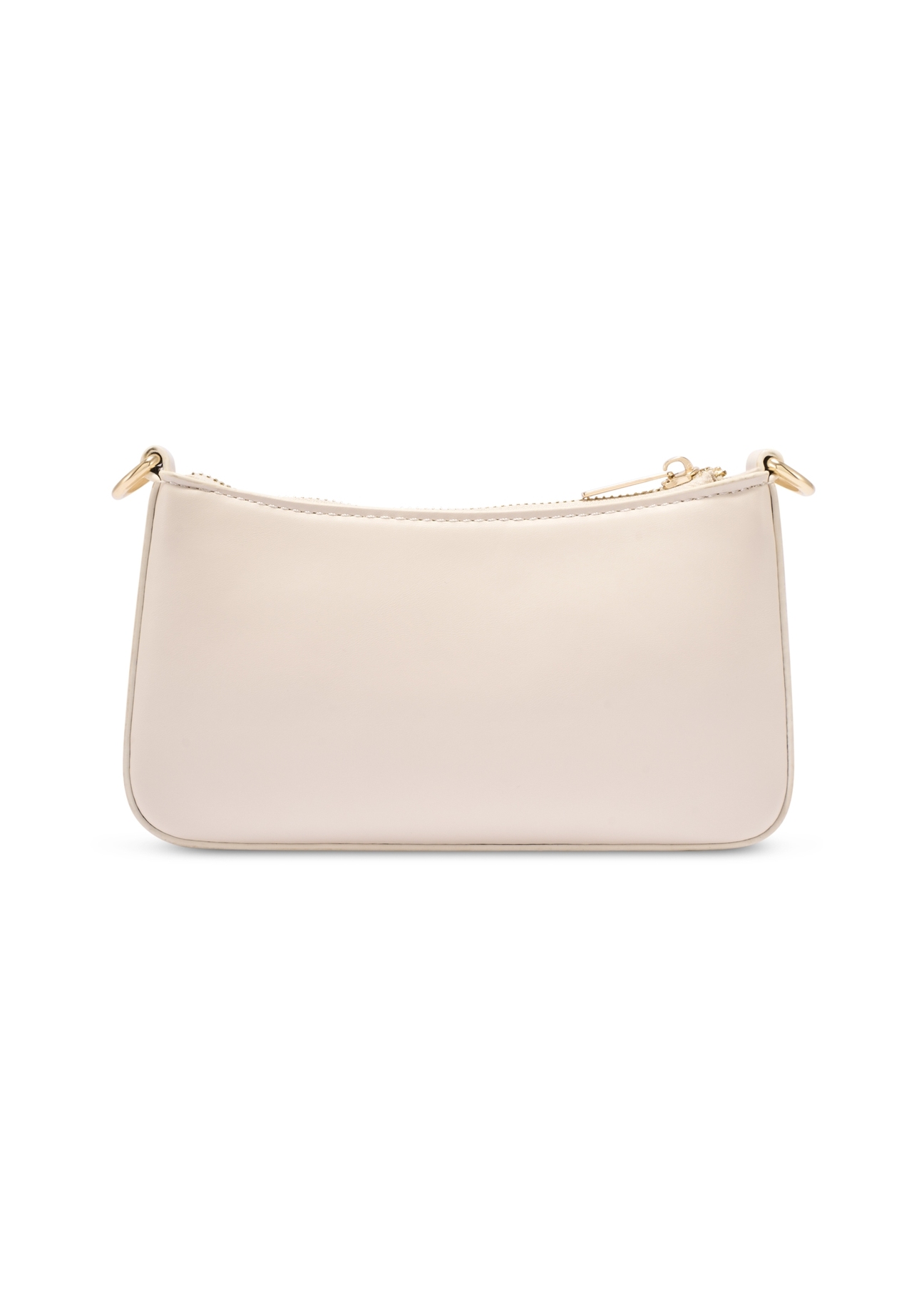 Small cream women's handbag TOREC-1188-0B(W26) - product view from the back, on a white background.