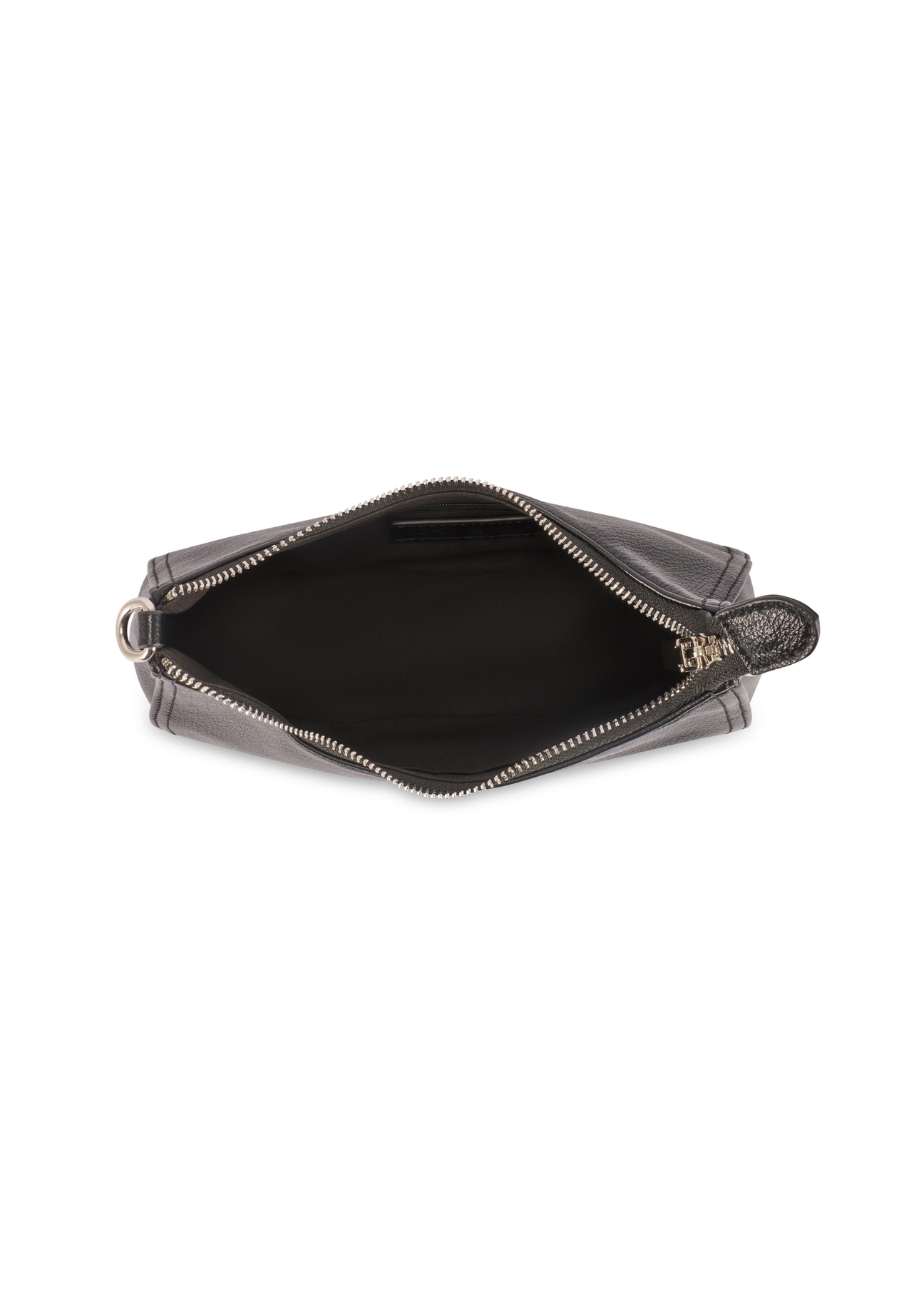 Small black women's handbag TOREC-1134-99(W26), product view inside on white background.