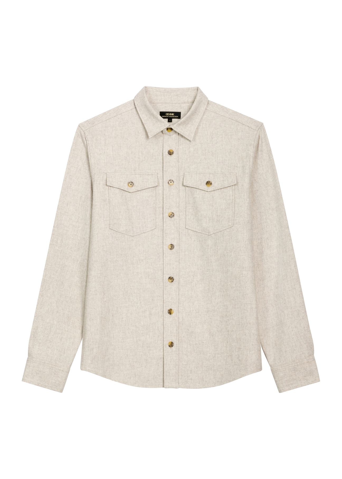 Men's oversized wool shirt KOSMT-0373-1A(Z26)