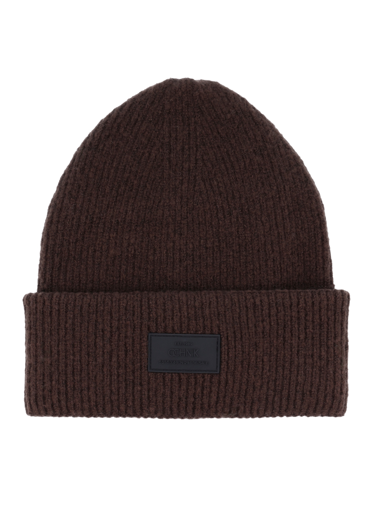 Brown men's cap CZAMT-0070A-1I(Z26), front product view on white background.