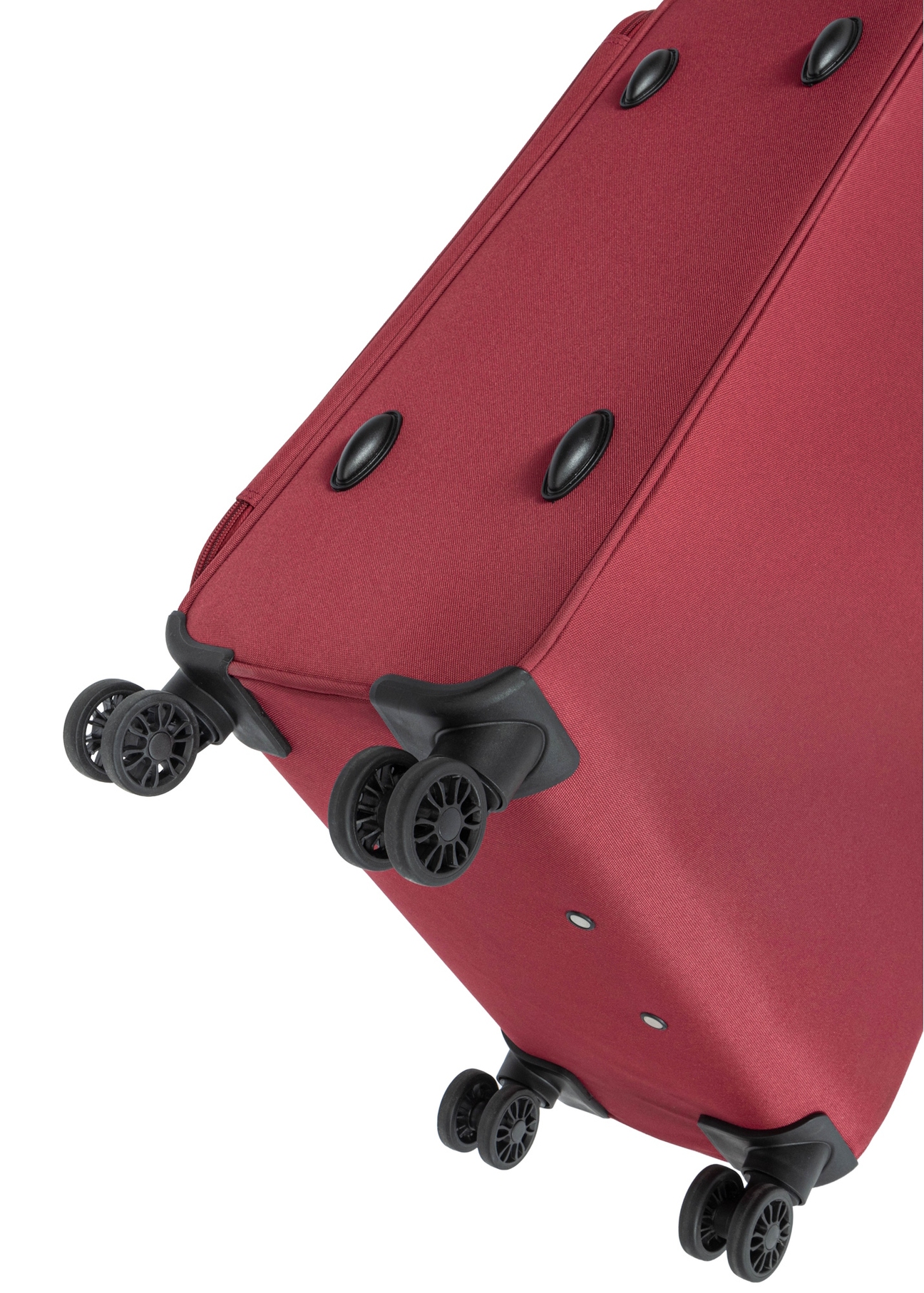 Set of suitcases on wheels 19"/24"/28" WALNY-0045-4B(W26), view of the product wheels on a white background.