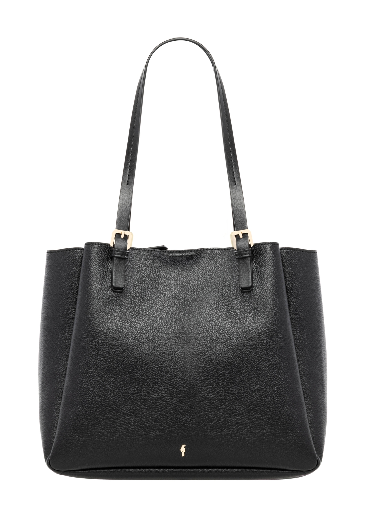Black women's shopper bag TOREC-1344-9I(Z26) - front product view, on white background.