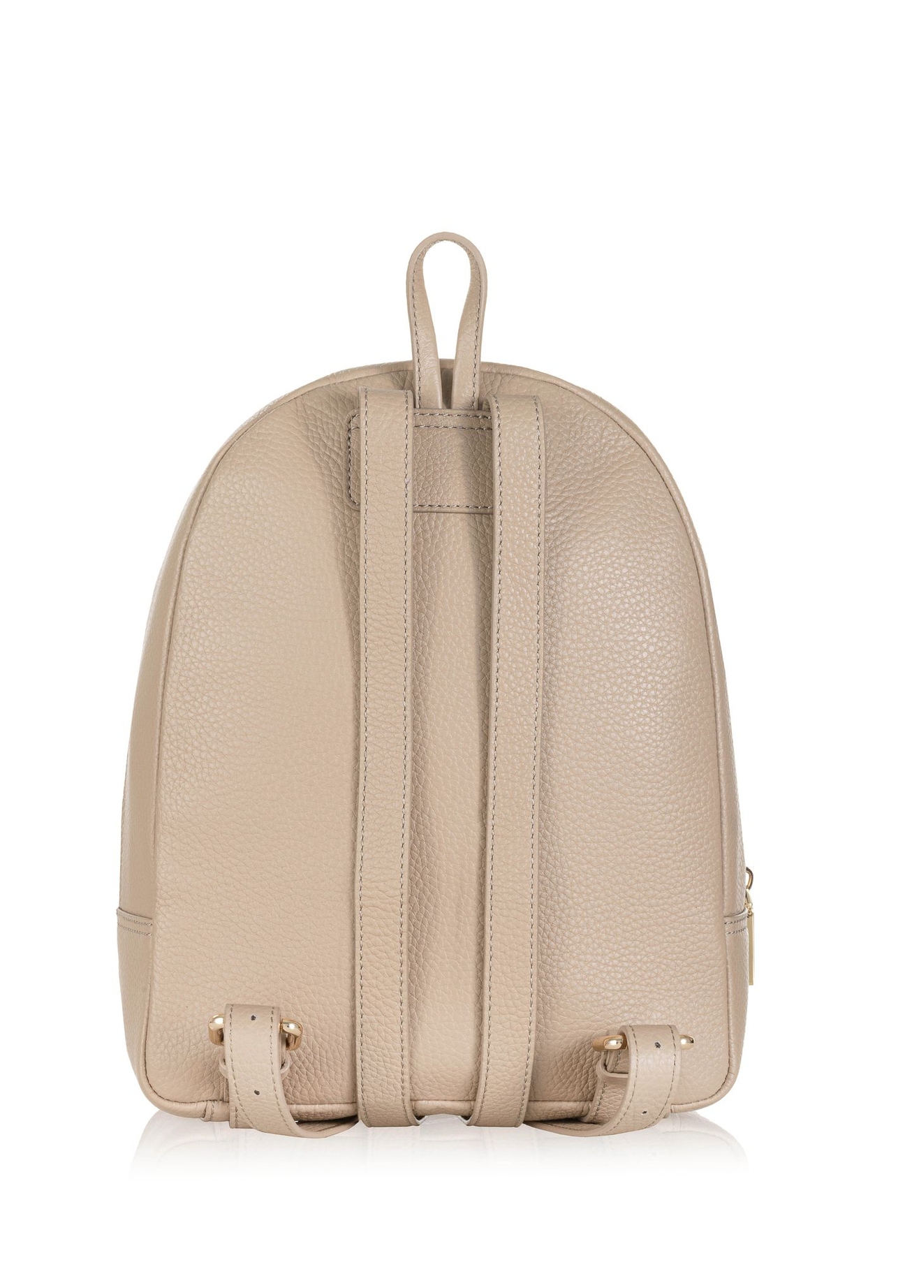 Beige leather women's backpack TORES-0898C-80(W25)-04