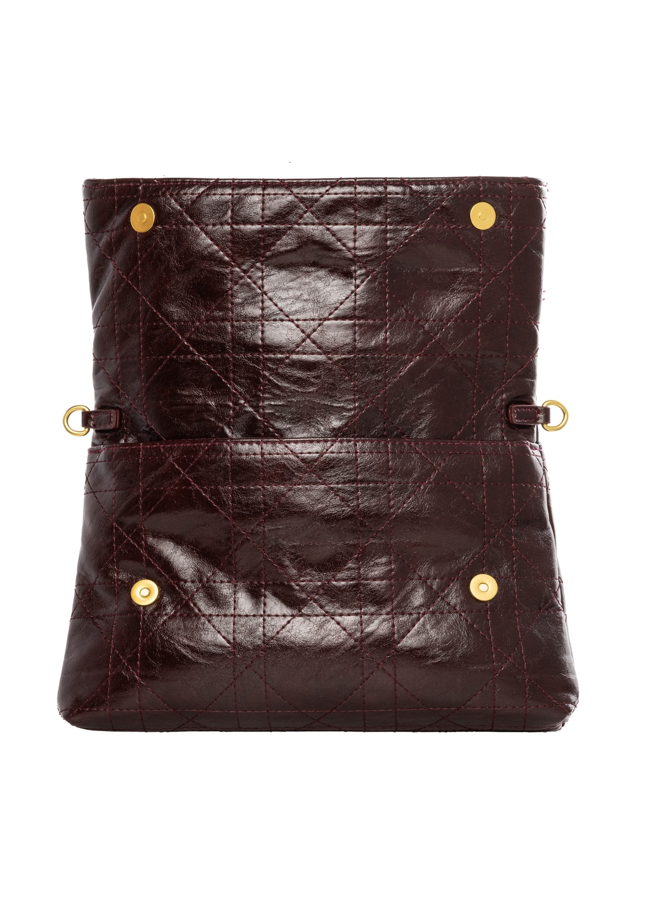 Burgundy women's handbag with chain TOREC-1335-4D(Z26) - product view from above, on a white background.