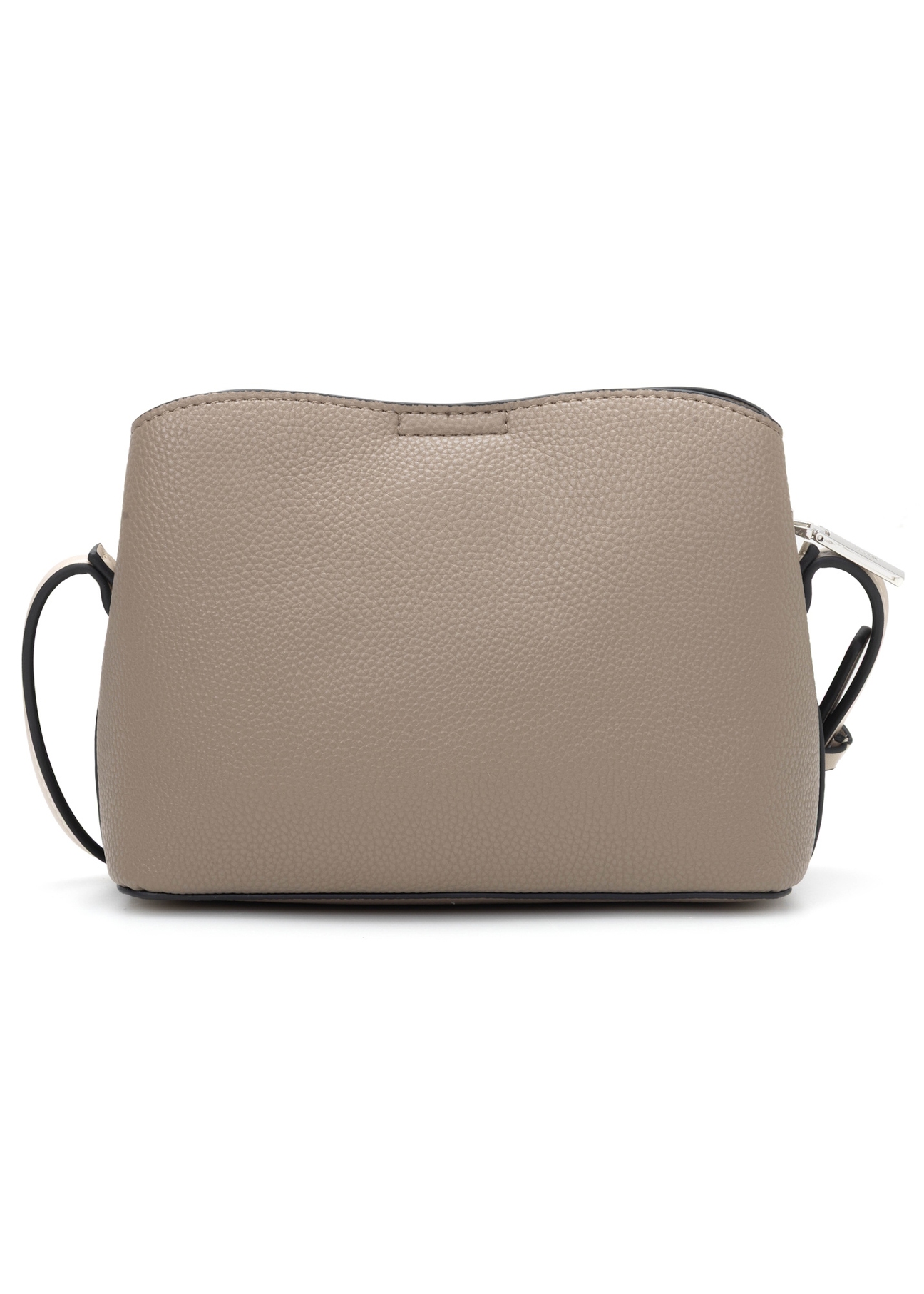 Brown small women's handbag TOREC-0768-1K(W26), product view from the back on a white background.