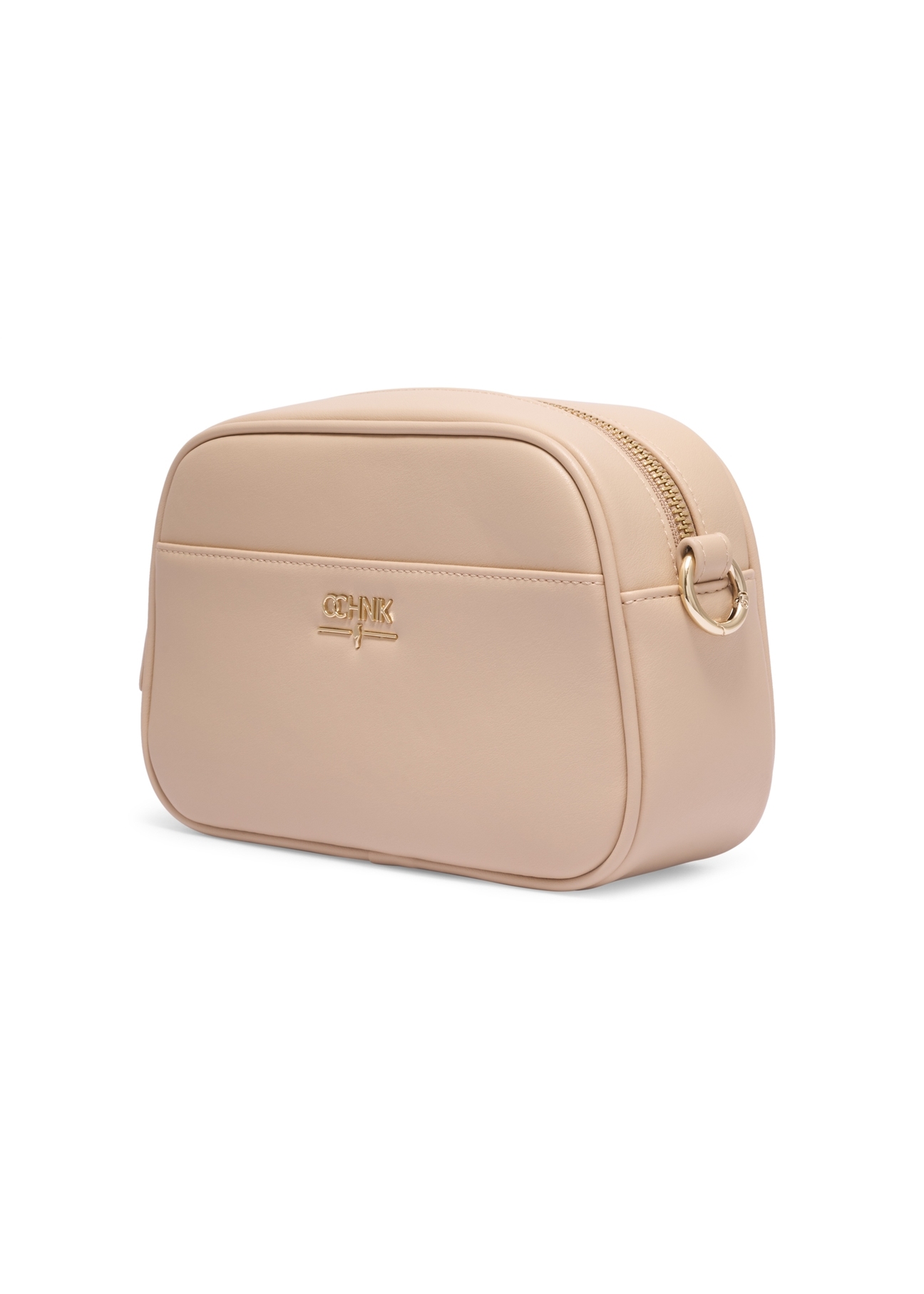 Beige small women's handbag TOREC-1285-1B(Z26) - diagonal product view, on a white background.